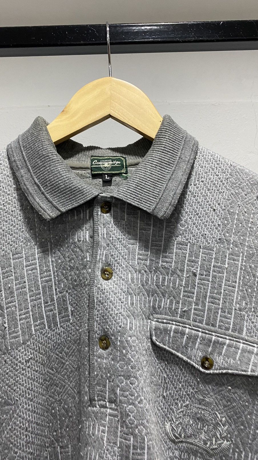 Japanese Brand × Vintage Vintage 3D Collar Sweatshirt 80s Size US L / EU 52-54 / 3 - 4 Thumbnail