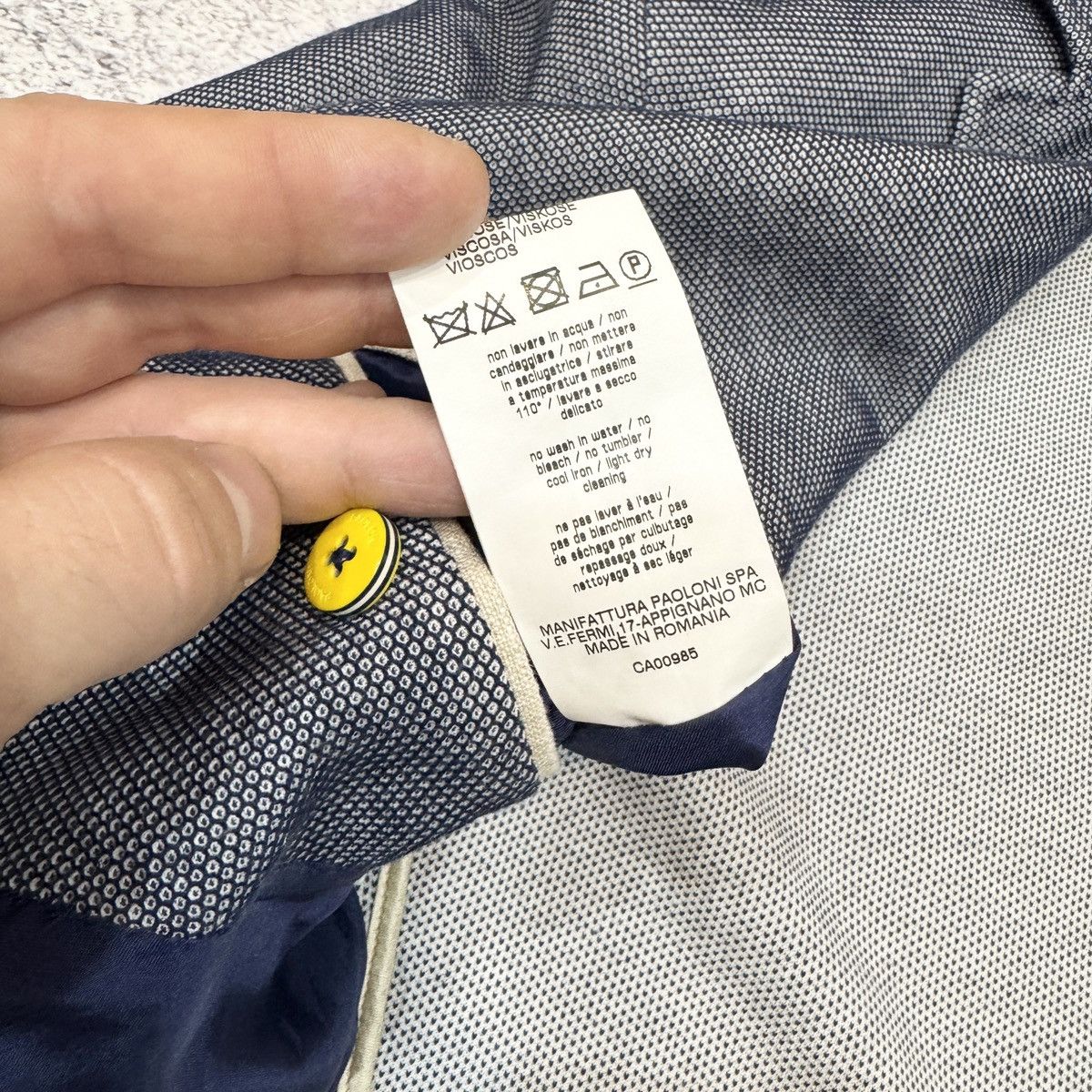 Designer × Paoloni Paoloni Mens Light Blue Jersey Jacket Blazer 52 size Size 52R - 14 Thumbnail