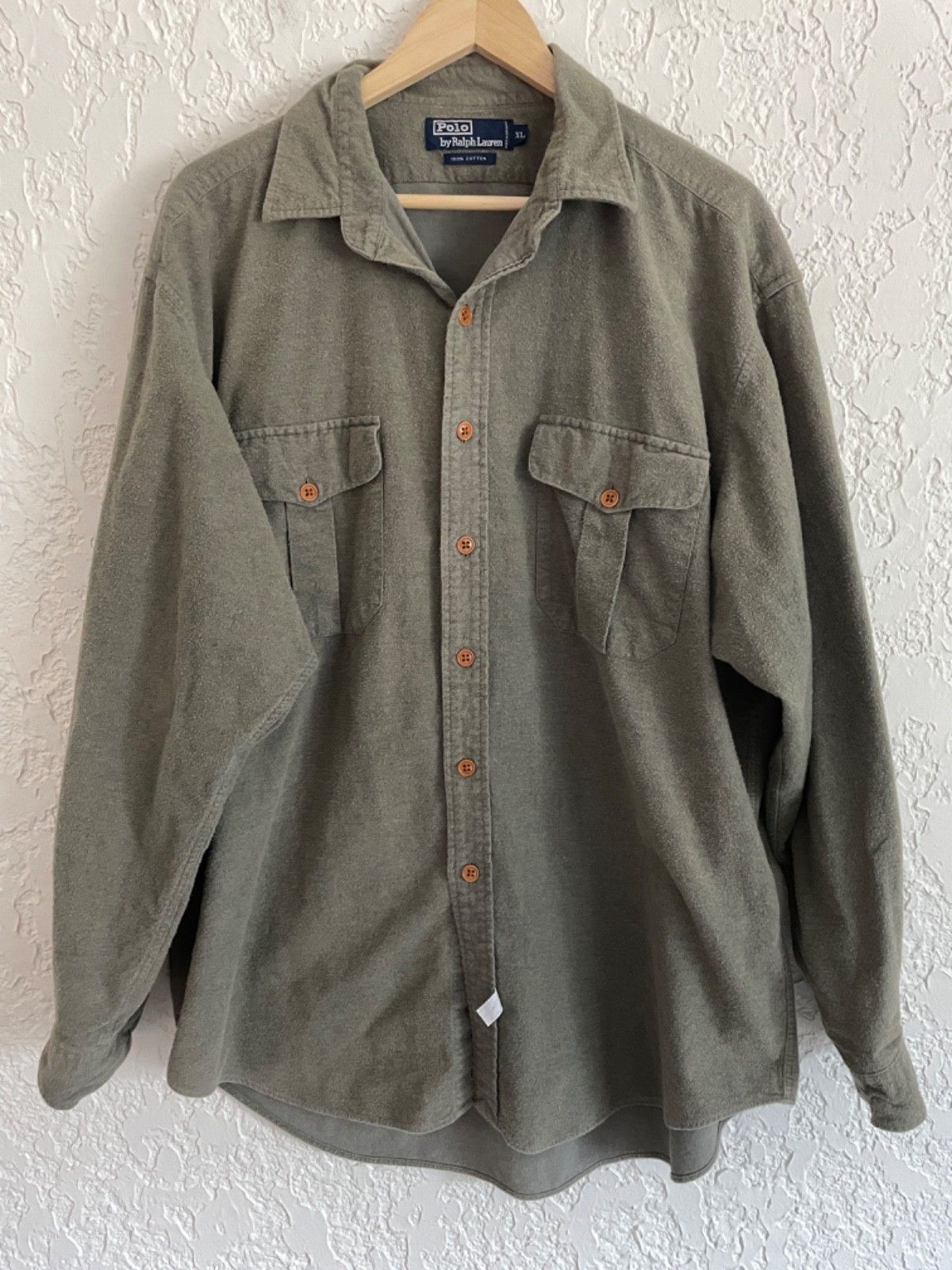 Polo Ralph Lauren 🔥 Polo Ralph Lauren® RARE 90s Military Chamois Flannel Size US XL / EU 56 / 4 - 1 Thumbnail