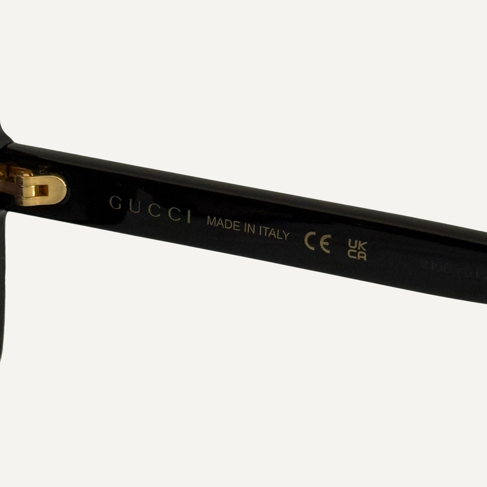 Gucci Gucci GG0632S 001 Rectangular Black Tinted Sunglasses Size ONE SIZE - 6 Thumbnail