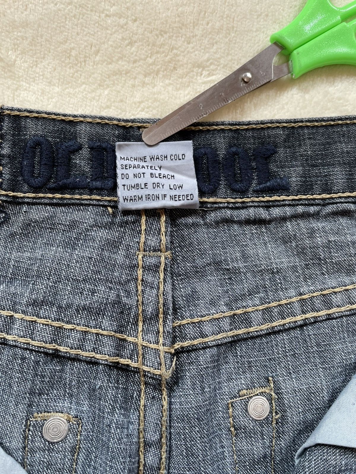 Japanese Brand Vintage Oldsrool Faded Baggy Dark Blue Jeans Size US 30 / EU 46 - 6 Thumbnail