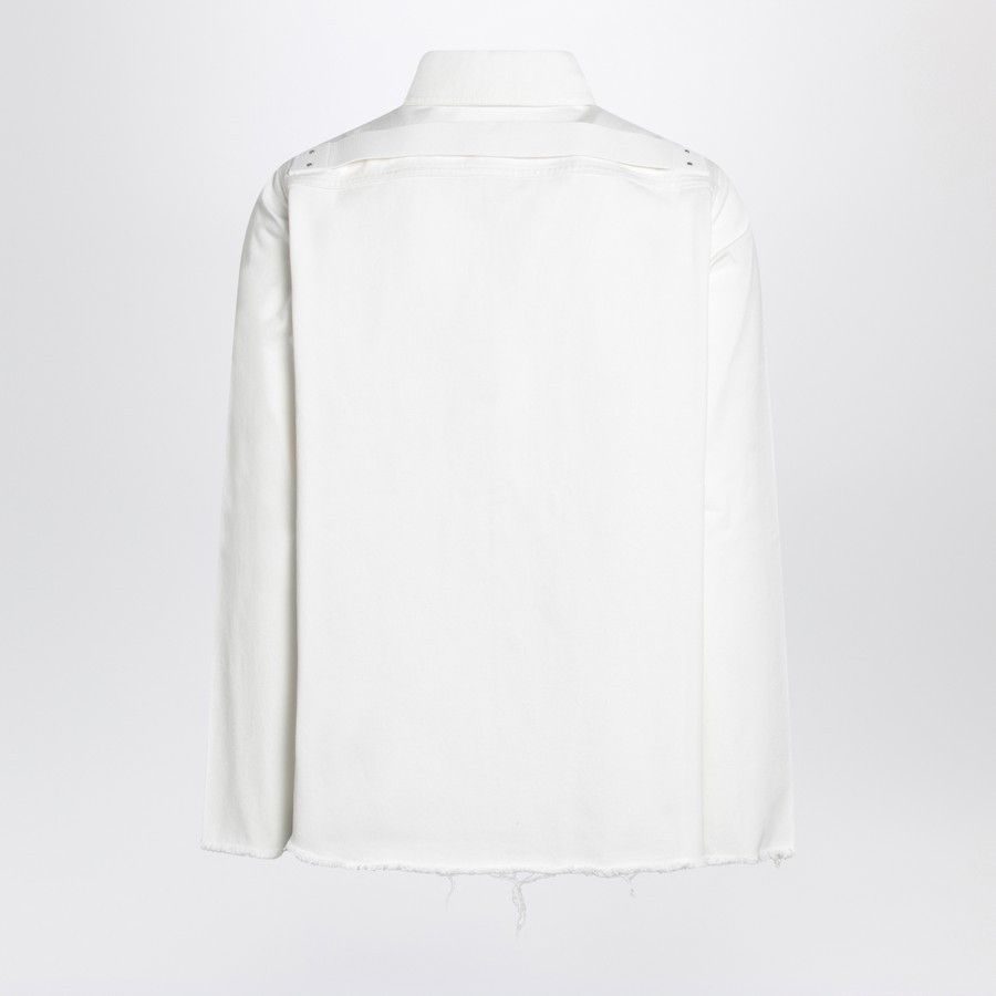 Rick Owens Drkshdw o1d2blof0226 Cotton Print Shirt in White Size US M / EU 48-50 / 2 - 2 Thumbnail
