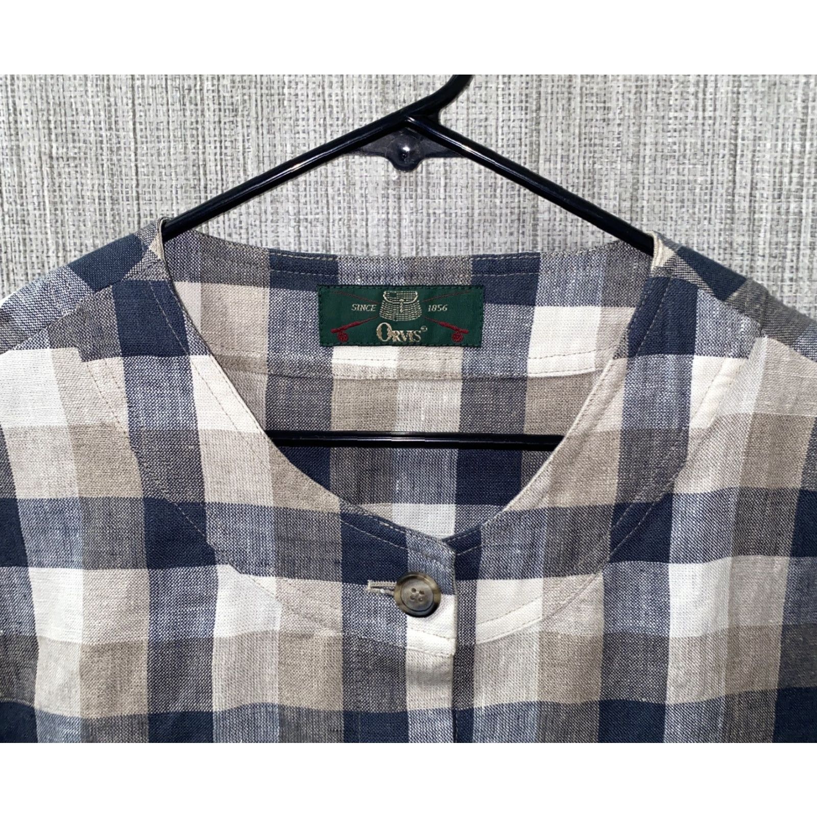 Orvis Orvis Womens Plaid Linen Button-Up Shirt Long Sleeve Size 16 Multicolor Size XXL / US 16-18 / IT 52-54 - 3 Thumbnail
