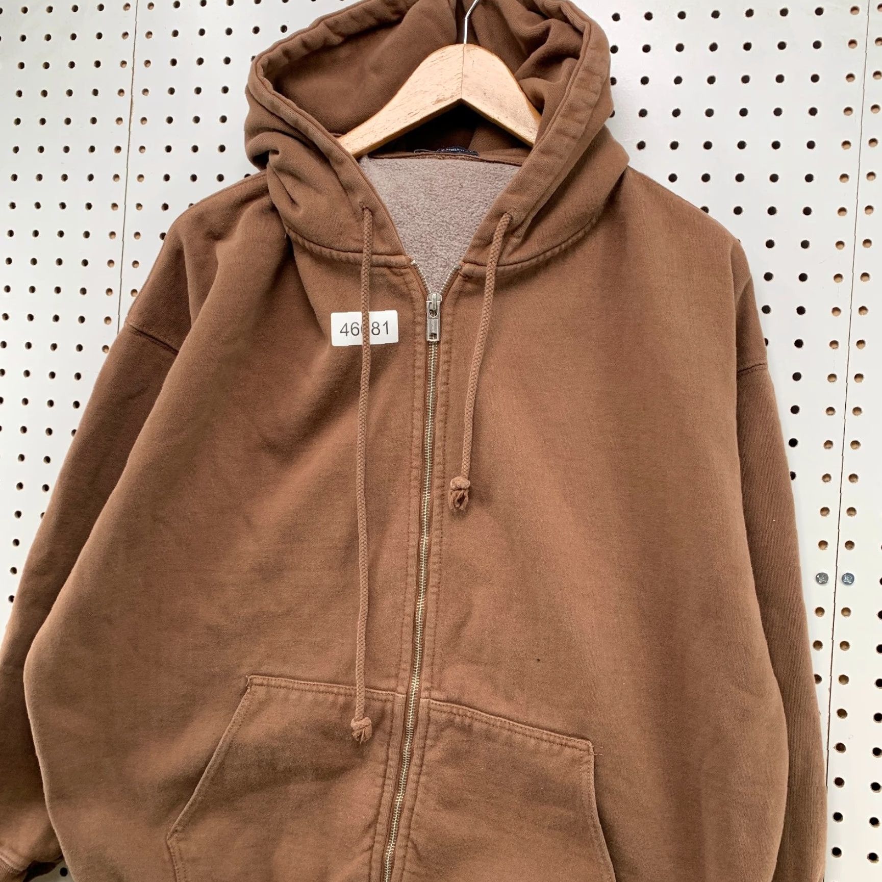Brandy Melville Brandy Melville Hoodie Sweatshirt Womens One Size Oversize Brown Heavyweight Size ONE SIZE - 6 Thumbnail