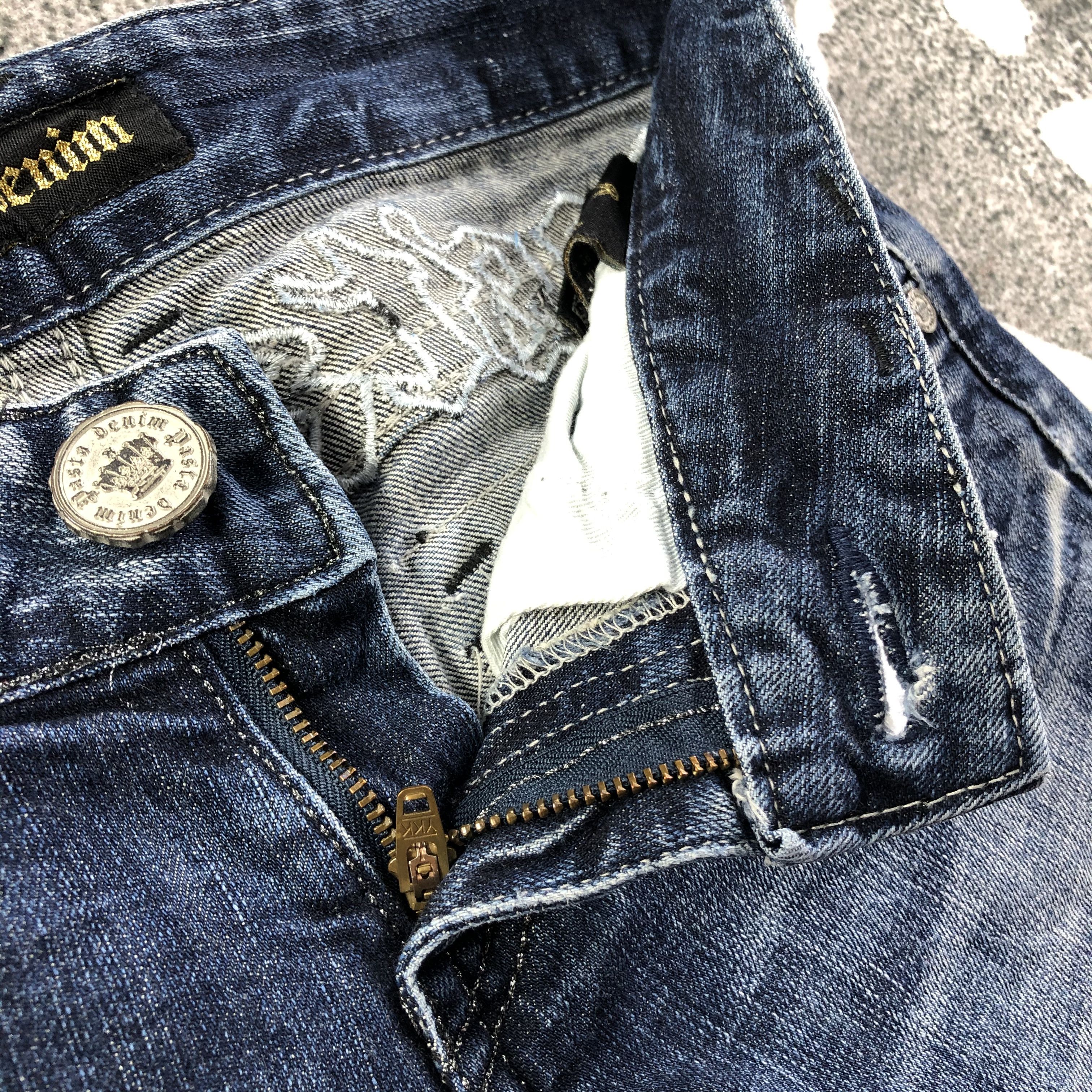 Japanese Brand Pasta Denim Faded Blue Flare Denim KJ1564 Size 28" / US 6 / IT 42 - 8 Thumbnail