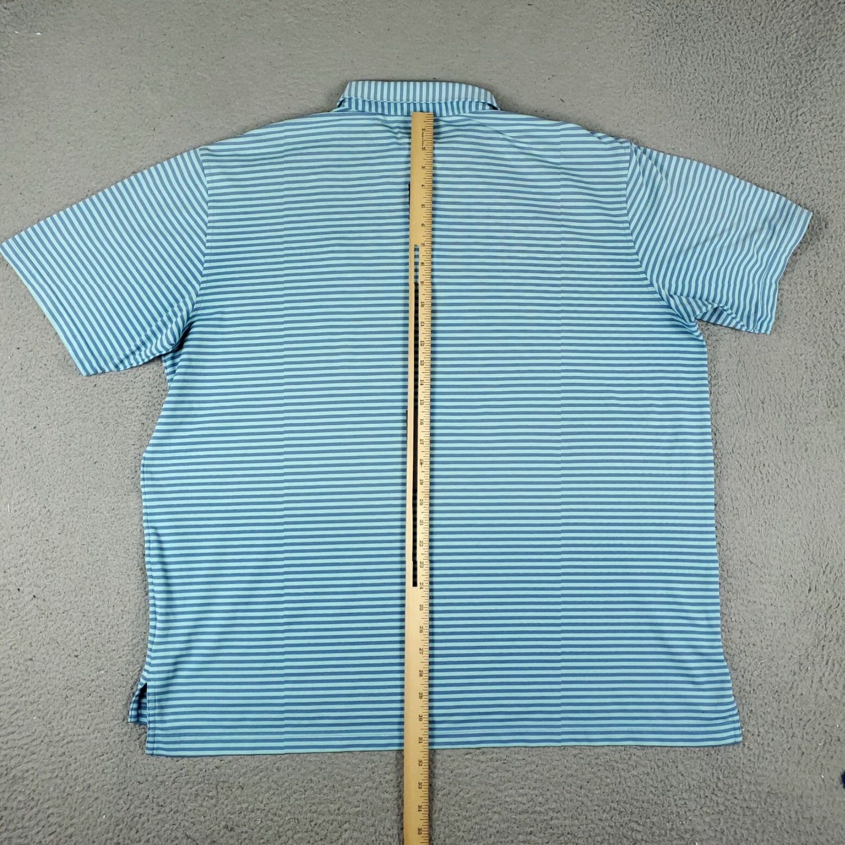 Peter Millar Peter Millar Polo Shirt Mens 2XL Blue Striped Golf Short Sleeve Polo Shirt Mens 2XL Blue Striped Size US XXL / EU 58 / 5 - 5 Thumbnail