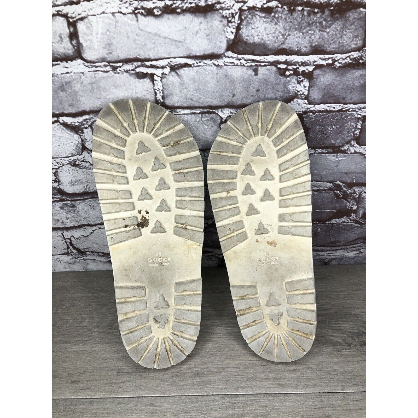 Gucci GUCCI Web White Rubber Logo Casual Slides Designer Sandals M Size US 11 / EU 44 - 9 Thumbnail