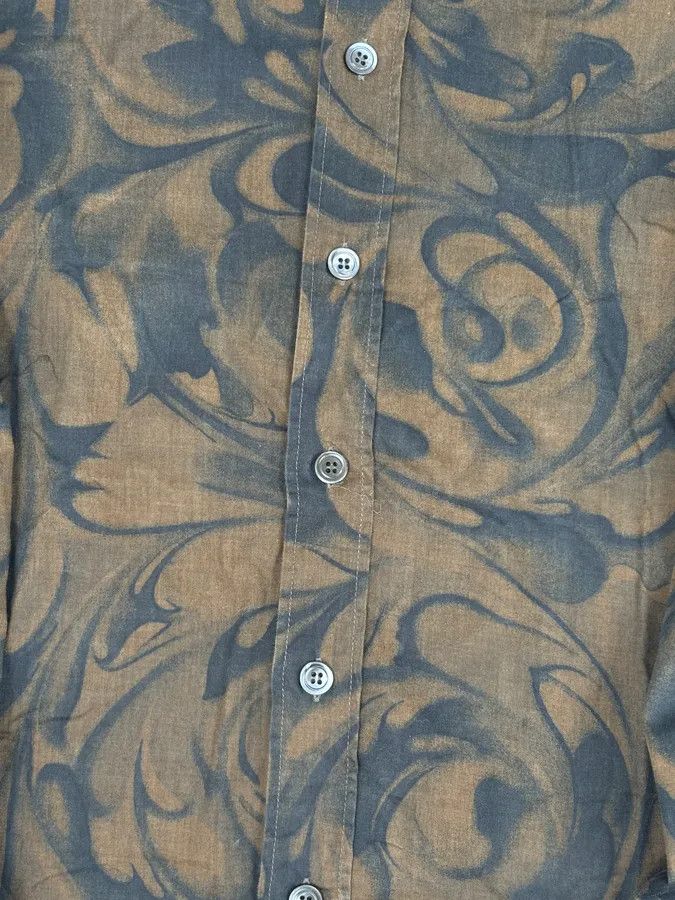 Gianfranco Ferre 2000s Gianfranco Ferré Brown Floral Print Shirt Size US M / EU 48-50 / 2 - 10 Thumbnail