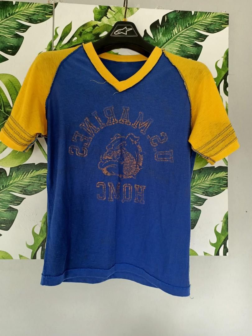 Vintage Vintage 70s US Marines HQMC Raglan Tee Size US S / EU 44-46 / 1 - 7 Thumbnail