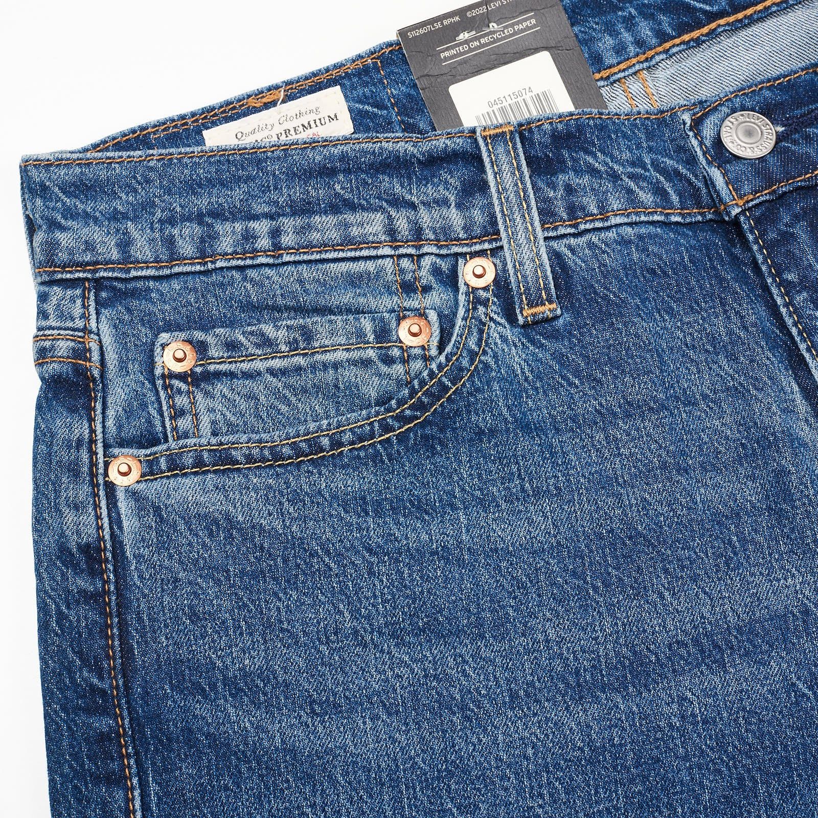 Levi's LEVI'S Premium 511 Slim Eco Ease Blue Big E Denim Jeans NEW Size US 30 / EU 46 - 5 Thumbnail