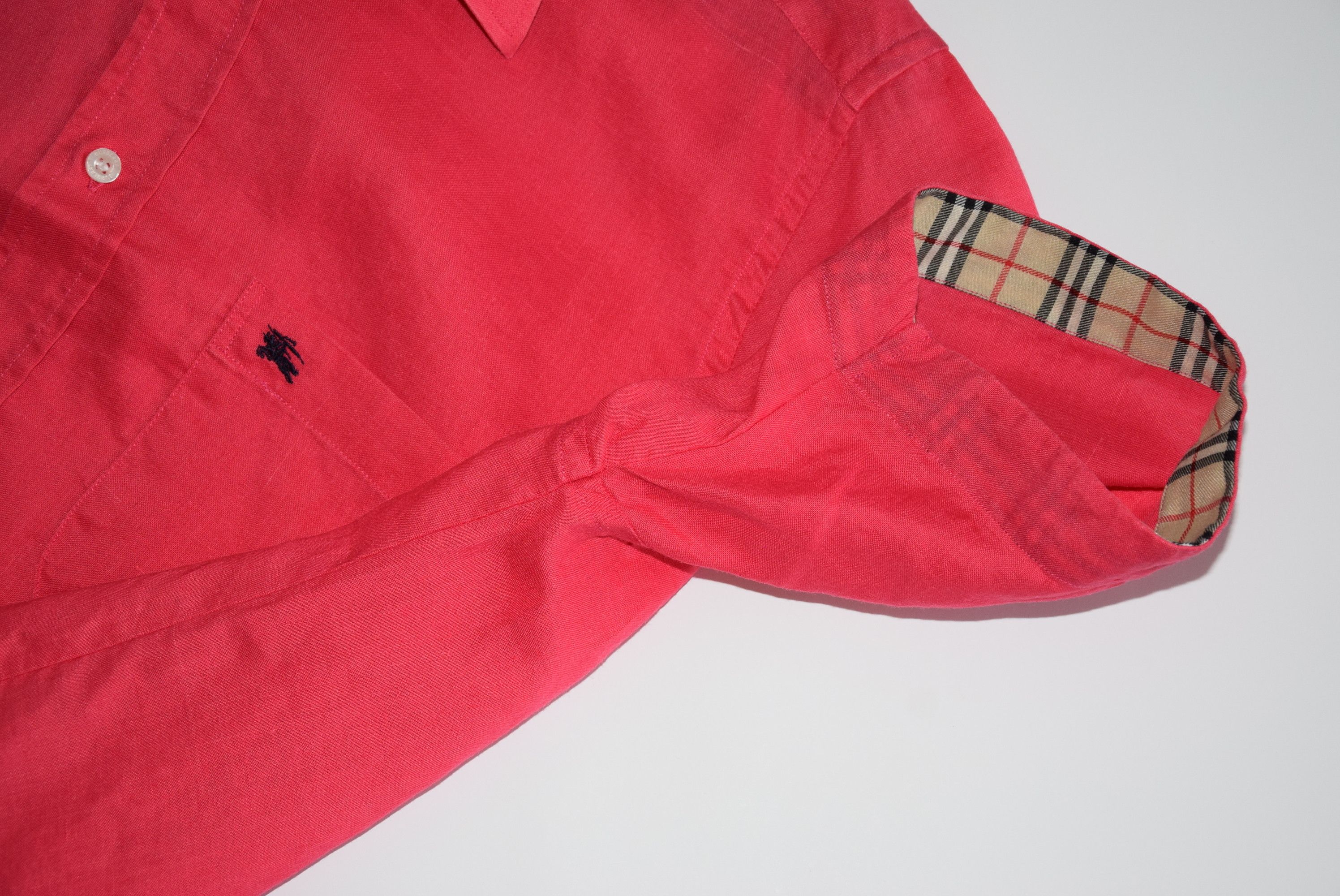 Burberry VINTAGE BURBERRY LINEN SHIRT NOVA CHECK TRIM LOGO ACTUAL L Size US L / EU 52-54 / 3 - 12 Thumbnail