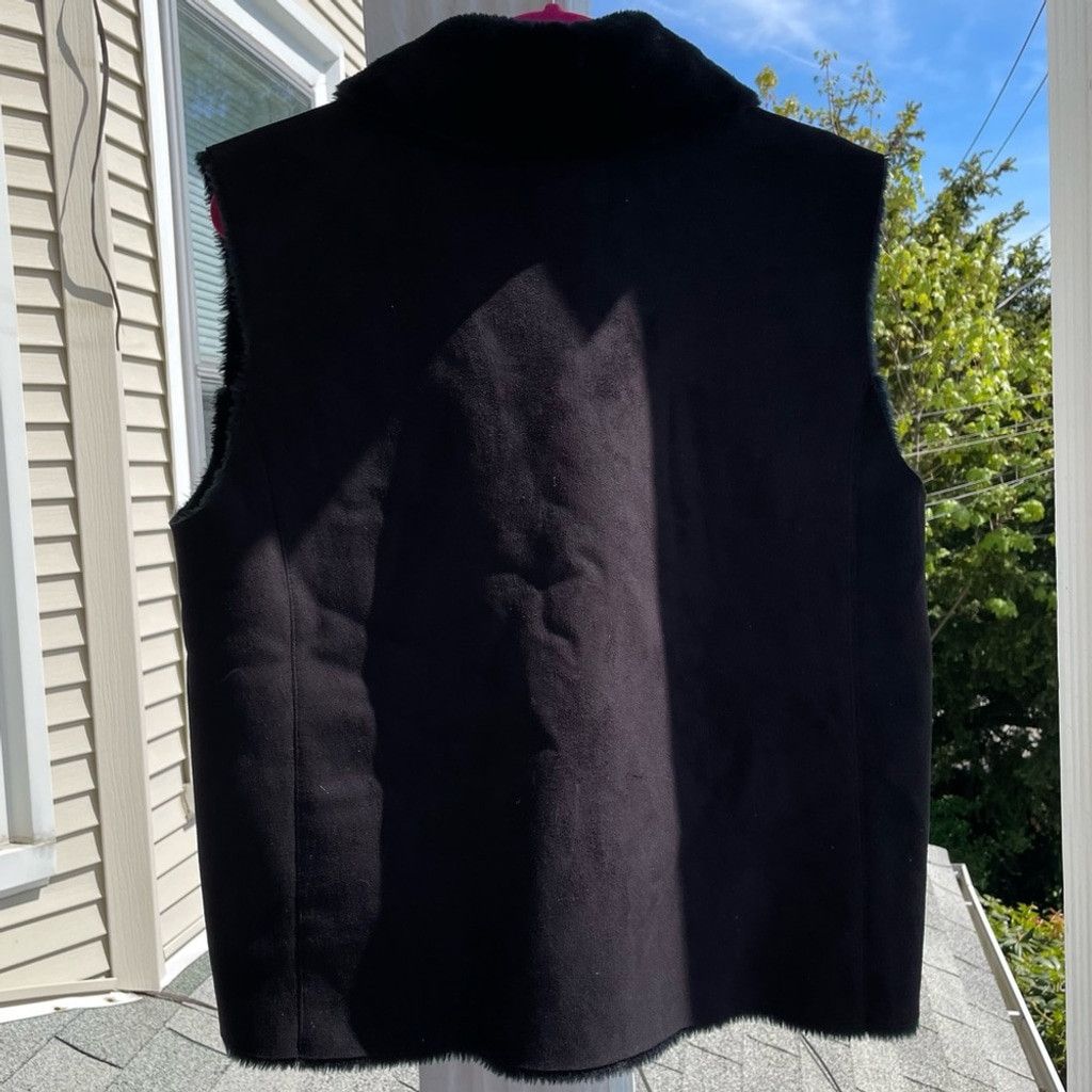 Lauren Ralph Lauren Lauren Ralph Lauren Faux Vegan Suede & Fur Line Vest Size LP Size L / US 10 / IT 46 - 10 Thumbnail