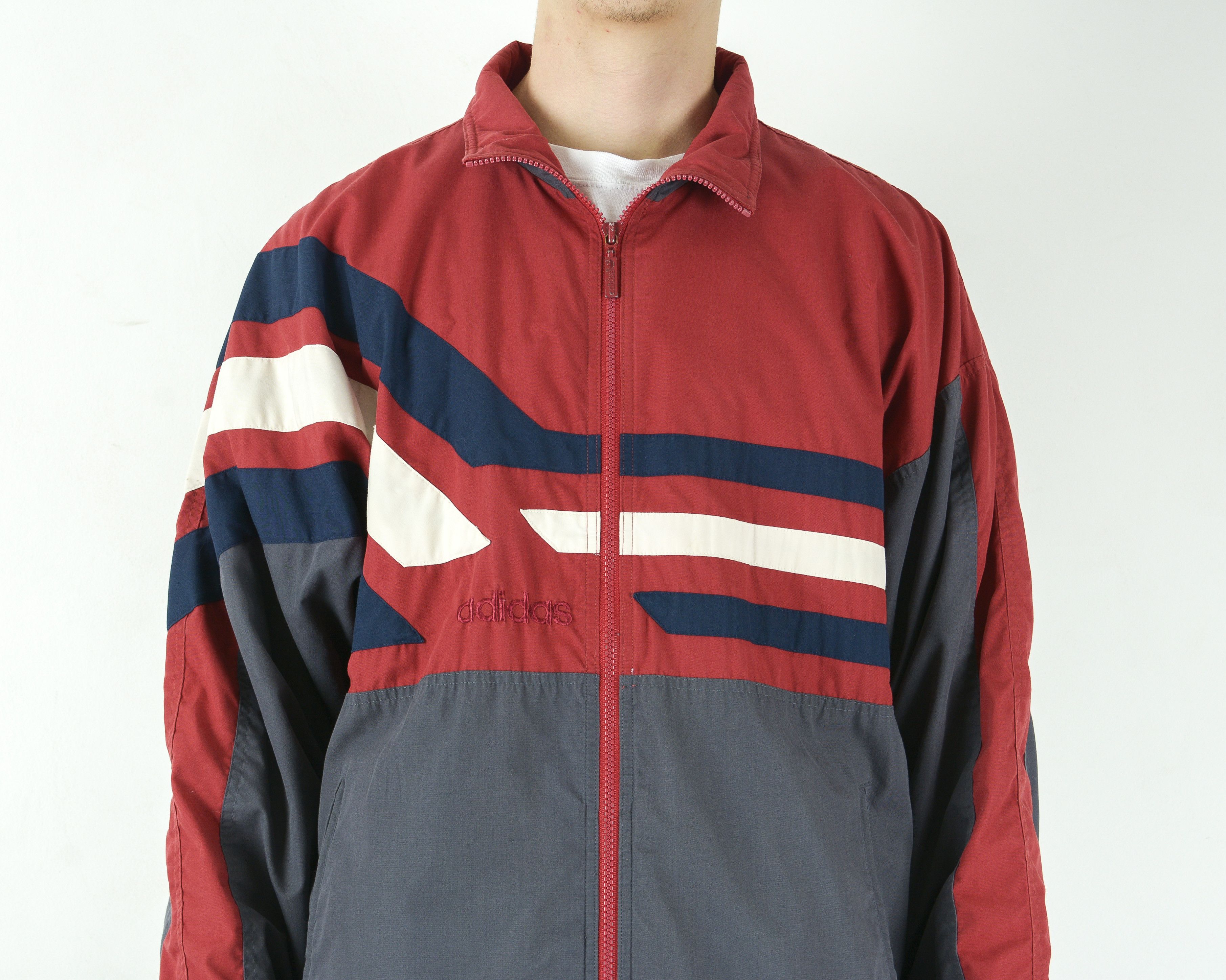Adidas 90s Men Retro Tracksuit Jacket Jumper Sport Full Zip Top Size US L / EU 52-54 / 3 - 2 Thumbnail