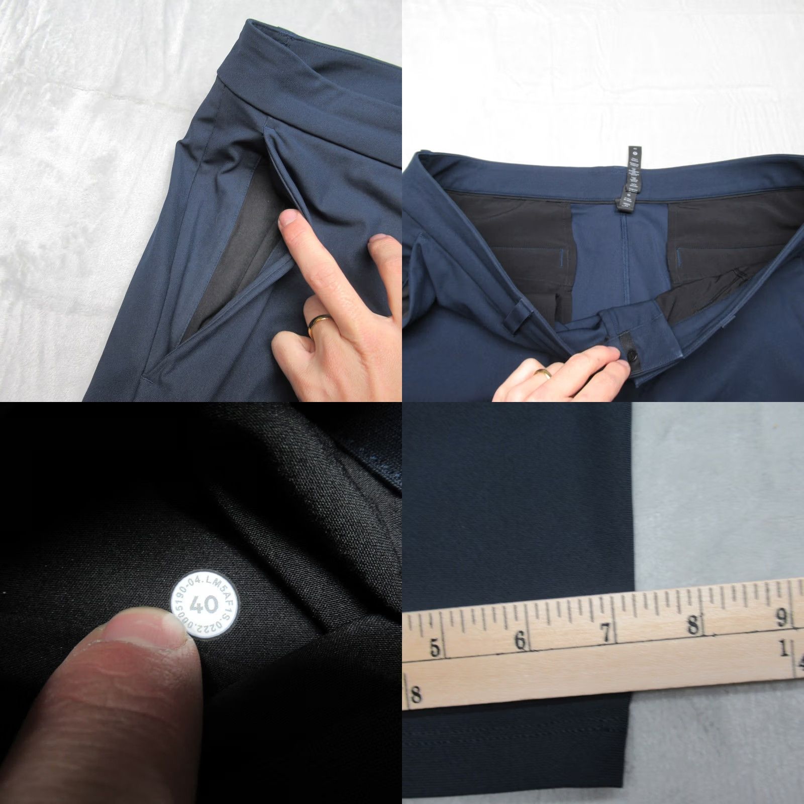 Lululemon Lululemon Commission Pants Mens Blue Slim 40x29 Warpstreme Wicking Stretch Size US 40 / EU 56 - 8 Thumbnail