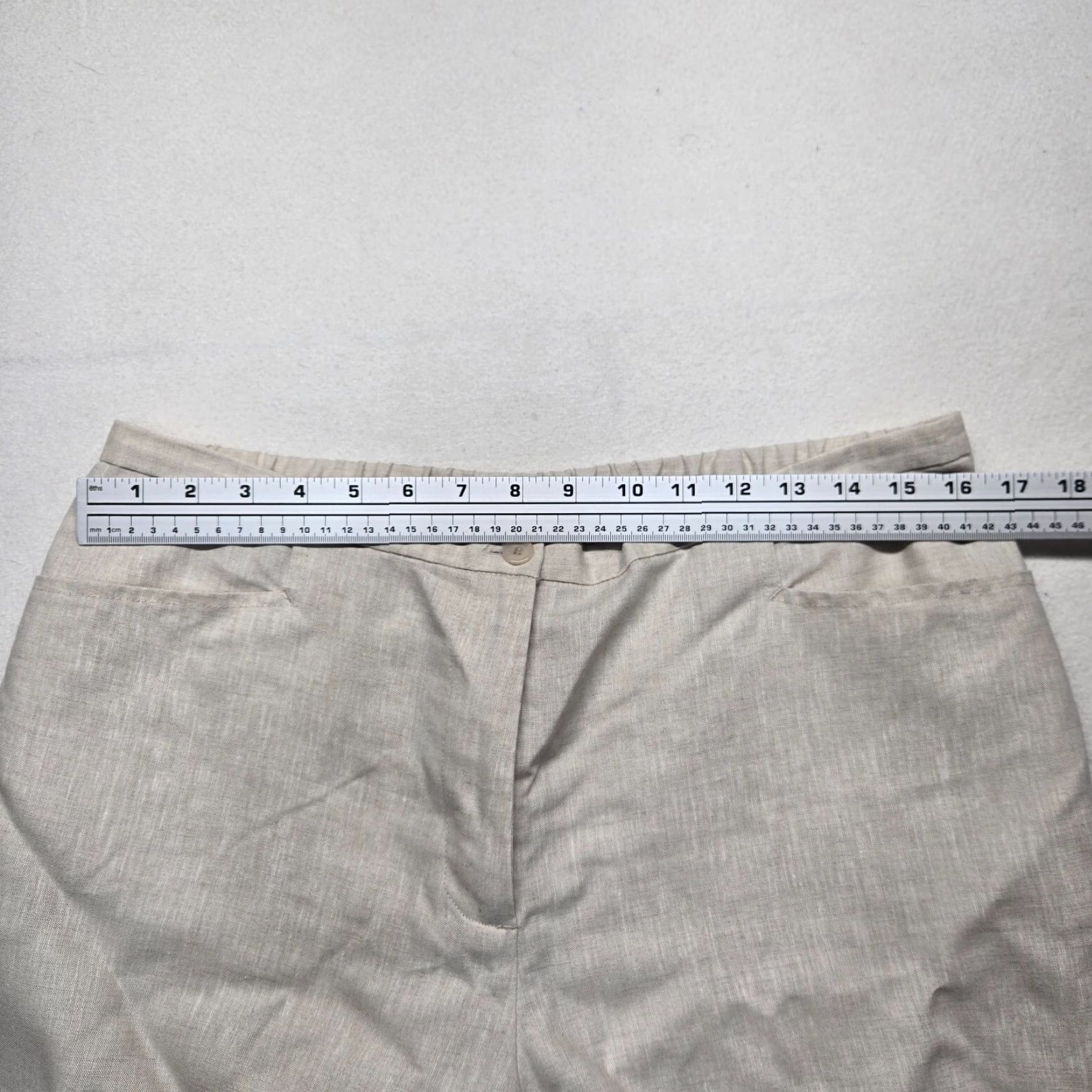 Liz Claiborne Liz Claiborne Audra Beige Khaki Cropped Trousers Capri Pants Adult Women's 14 Size 36" / US 14 / IT 50 - 3 Thumbnail