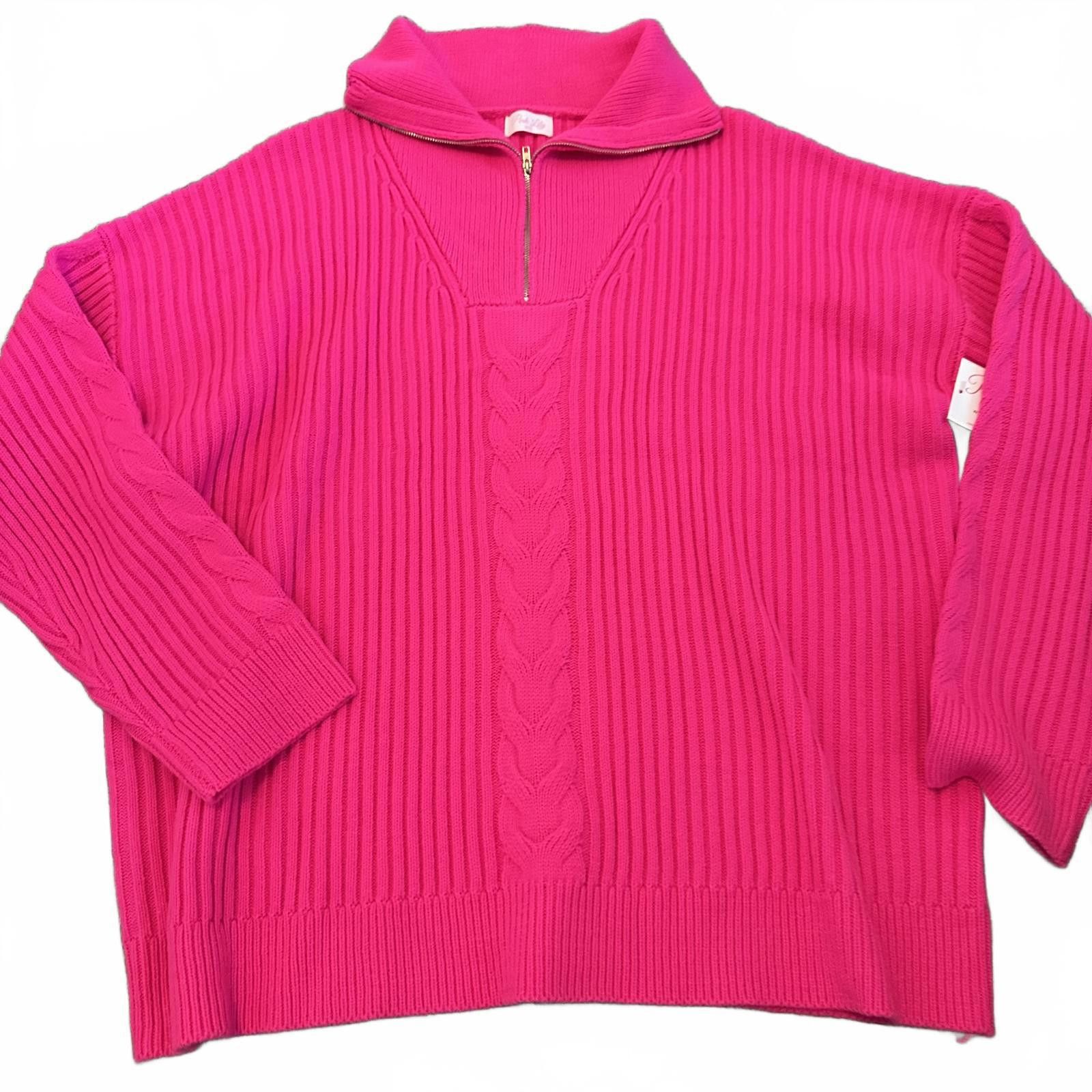 Designer Cozy Pink Zip-Up Sweater by Pink Lily Size XXL / US 16-18 / IT 52-54 - 1 Thumbnail
