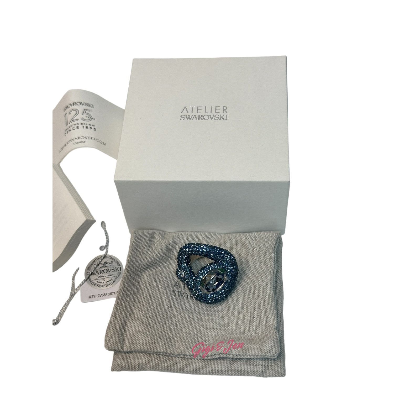 Swarovski Swarovski Tigris ring Blue, Palladium plated USA 6/ 52 EUR Size ONE SIZE - 1 Thumbnail