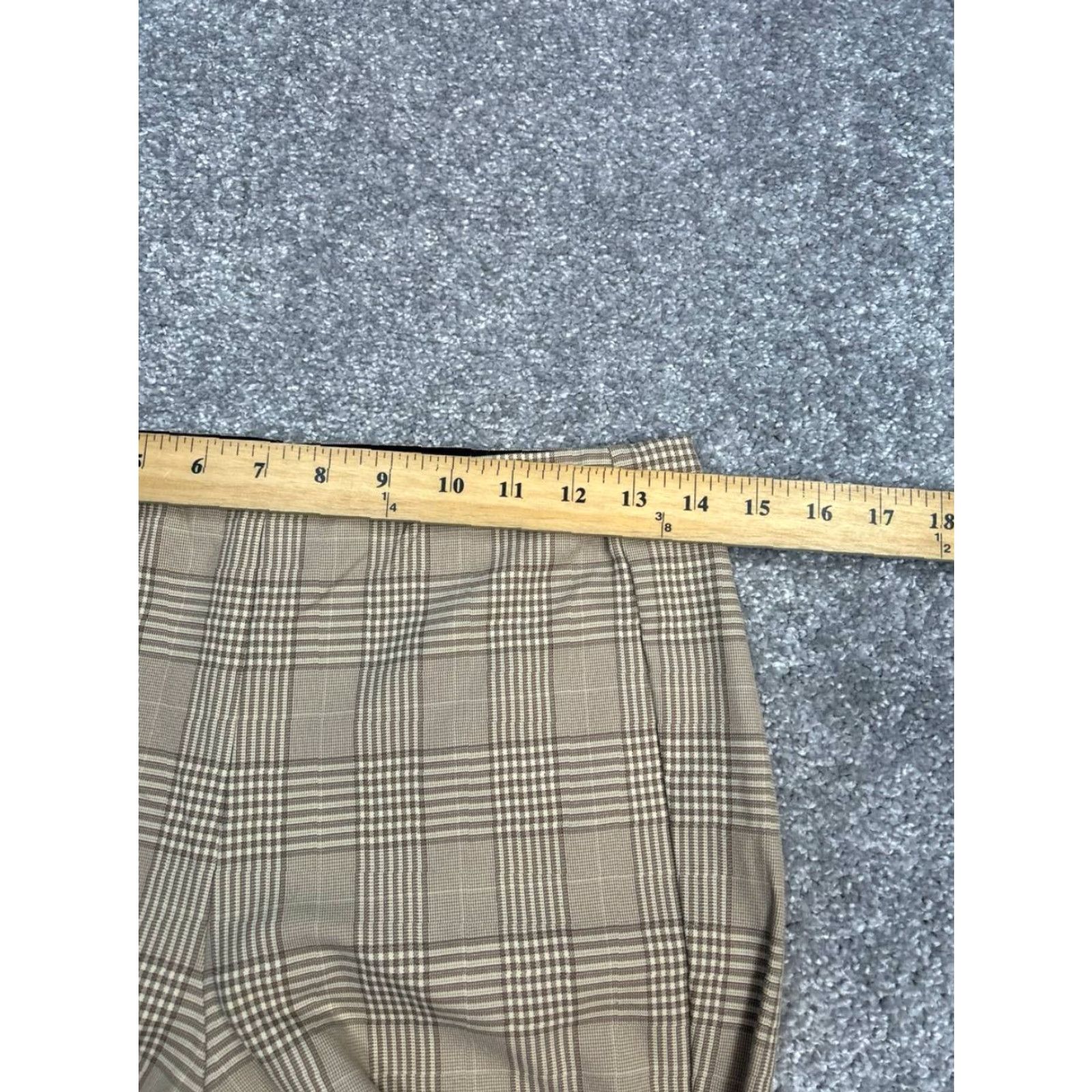 Rag & Bone rag & bone Pants Women 6 Brown Glen Plaid Stretch High Rise Back Zip Tapered Leg Size 28" / US 6 / IT 42 - 3 Thumbnail