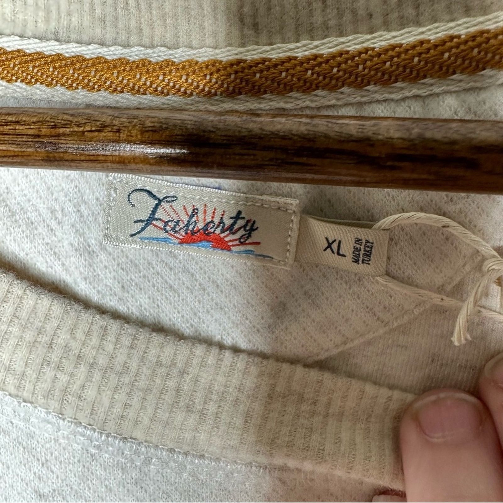 Faherty FAHERTY Legend Sweater Crew Off White NWT in XL Size XL / US 12-14 / IT 48-50 - 3 Thumbnail