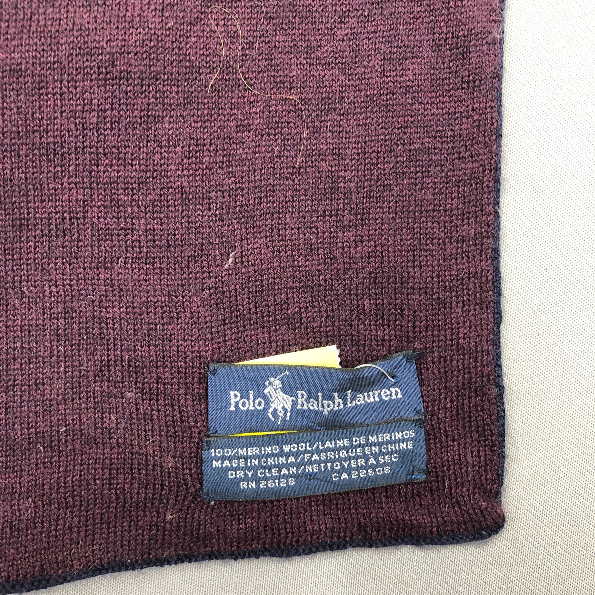 Polo Ralph Lauren Vintage 90s Polo Ralph Lauren Scarf Fringe Wool Scarves Size ONE SIZE - 5 Thumbnail