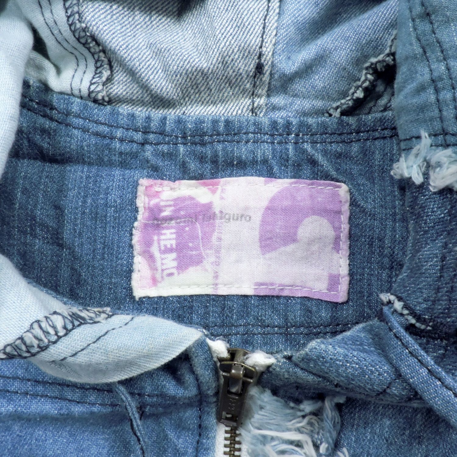 Nozomi Ishiguro NOZOMI ISHIGURO RECONSTRUCTED AVANT GARDE DENIM ZIP-HOODIE Size US M / EU 48-50 / 2 - 3 Thumbnail