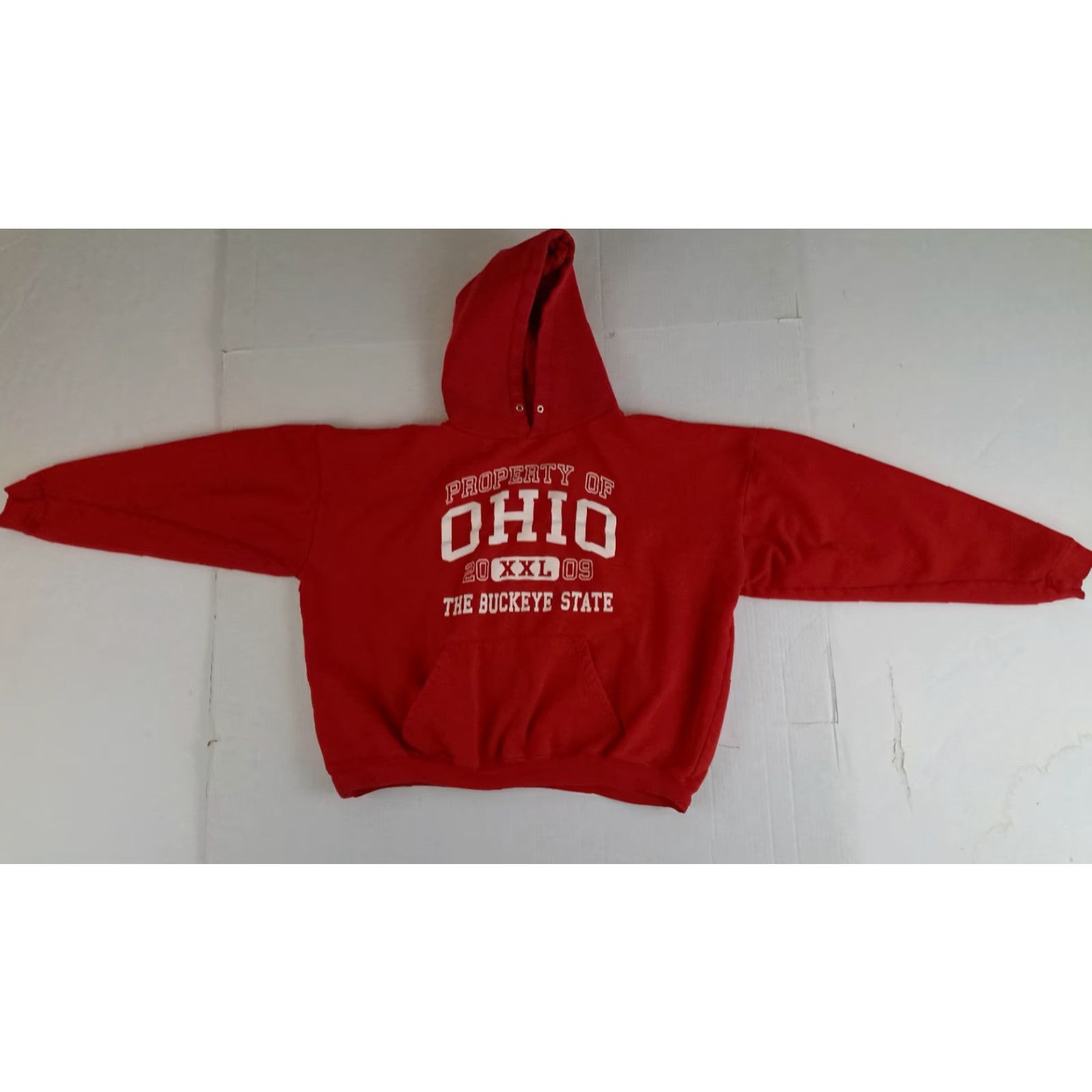 Vintage VINTAGE Ohio State Buckeyes Hoodie Sweatshirt Red XXL Spirit Co. Unisex Adults 2XL Pullover Hoodie Size US XXL / EU 58 / 5 - 2 Thumbnail