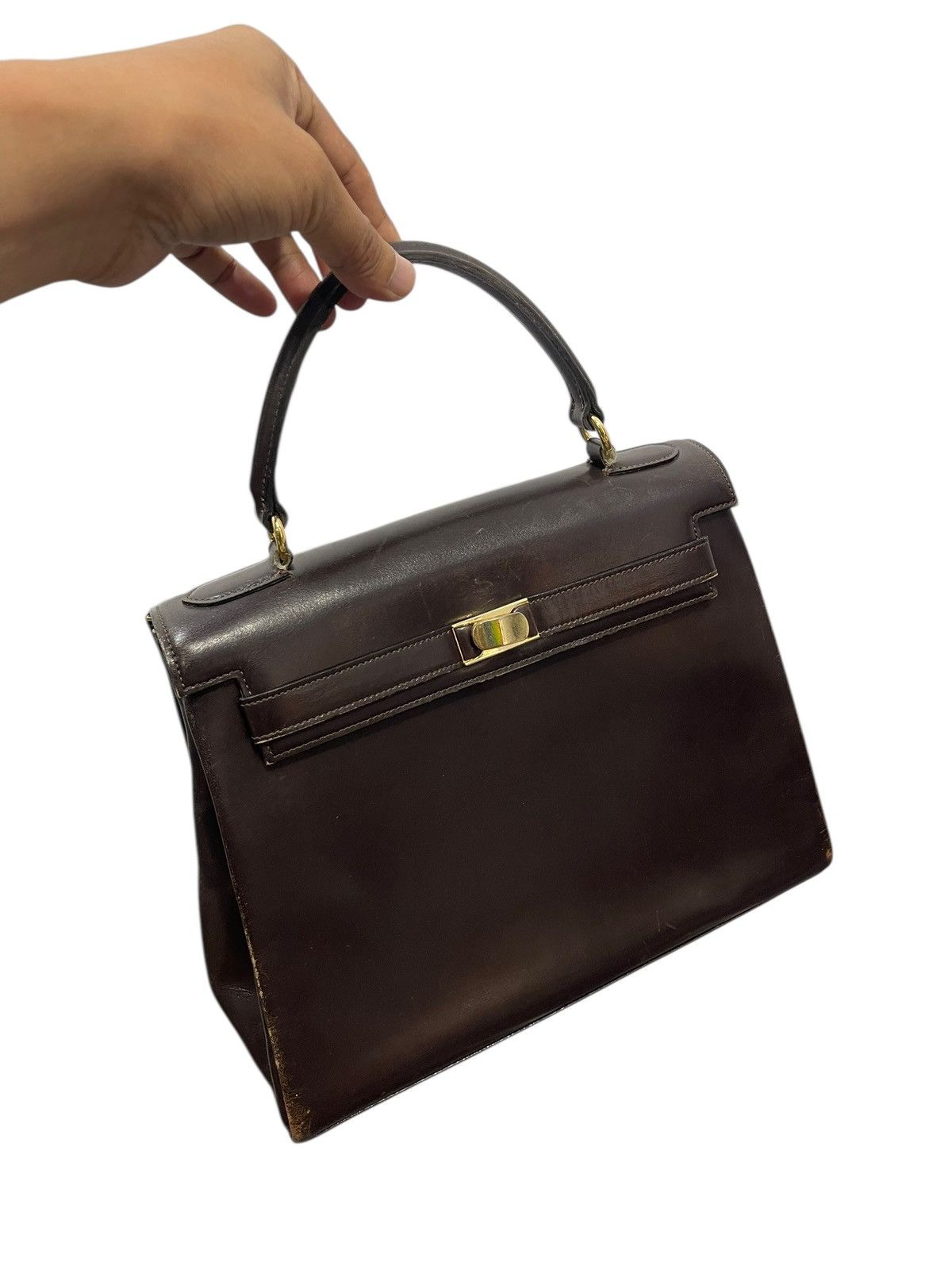 If Six Was Nine Kelly Bag Style Full Leather Vtg Wako hermes birkin 1🟩3 Size ONE SIZE - 1 Thumbnail