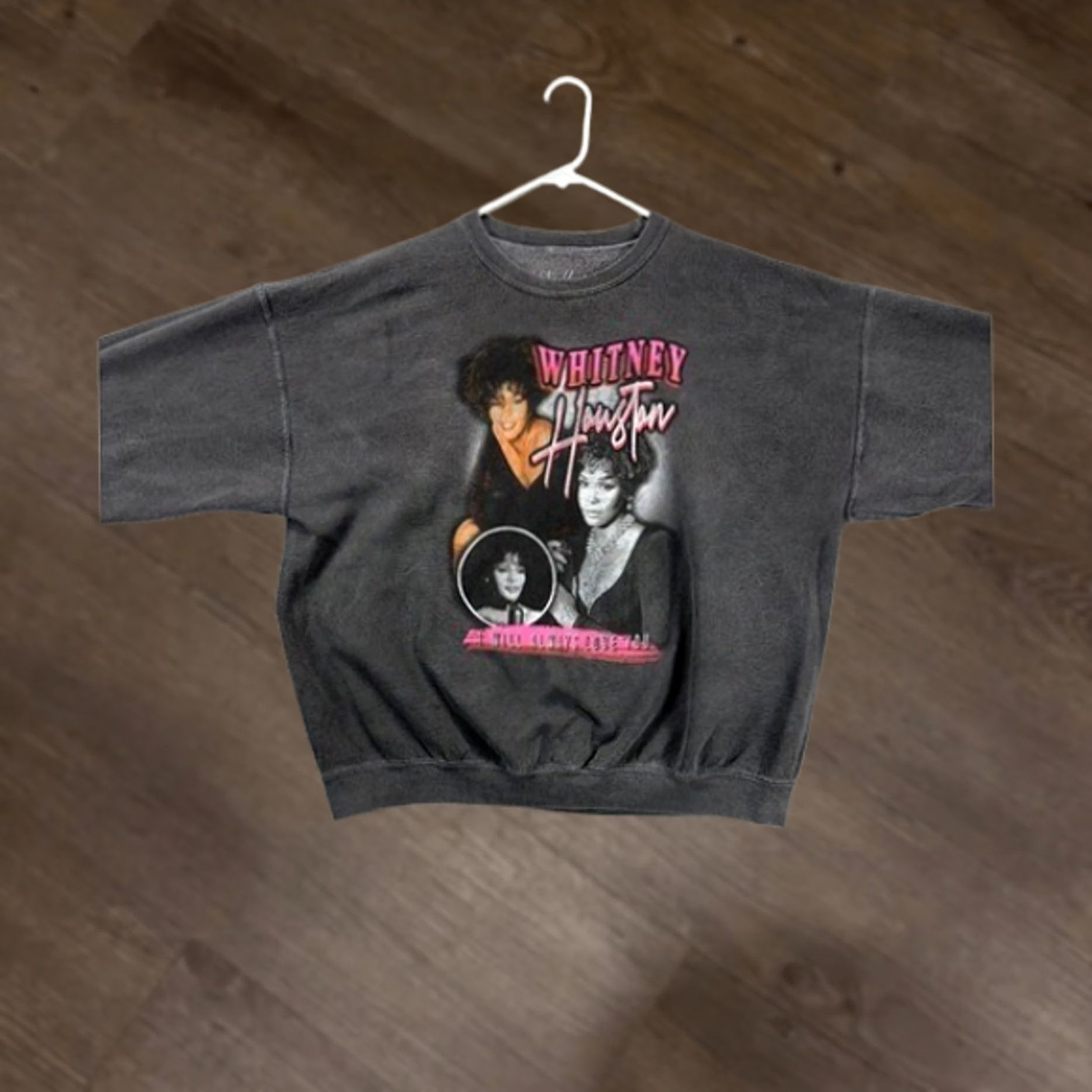 Vintage Whitney Houston Sweater Women Medium-Large Grey Fleece Graphic Sweatshirt Ladies Size M / US 6-8 / IT 42-44 - 1 Thumbnail