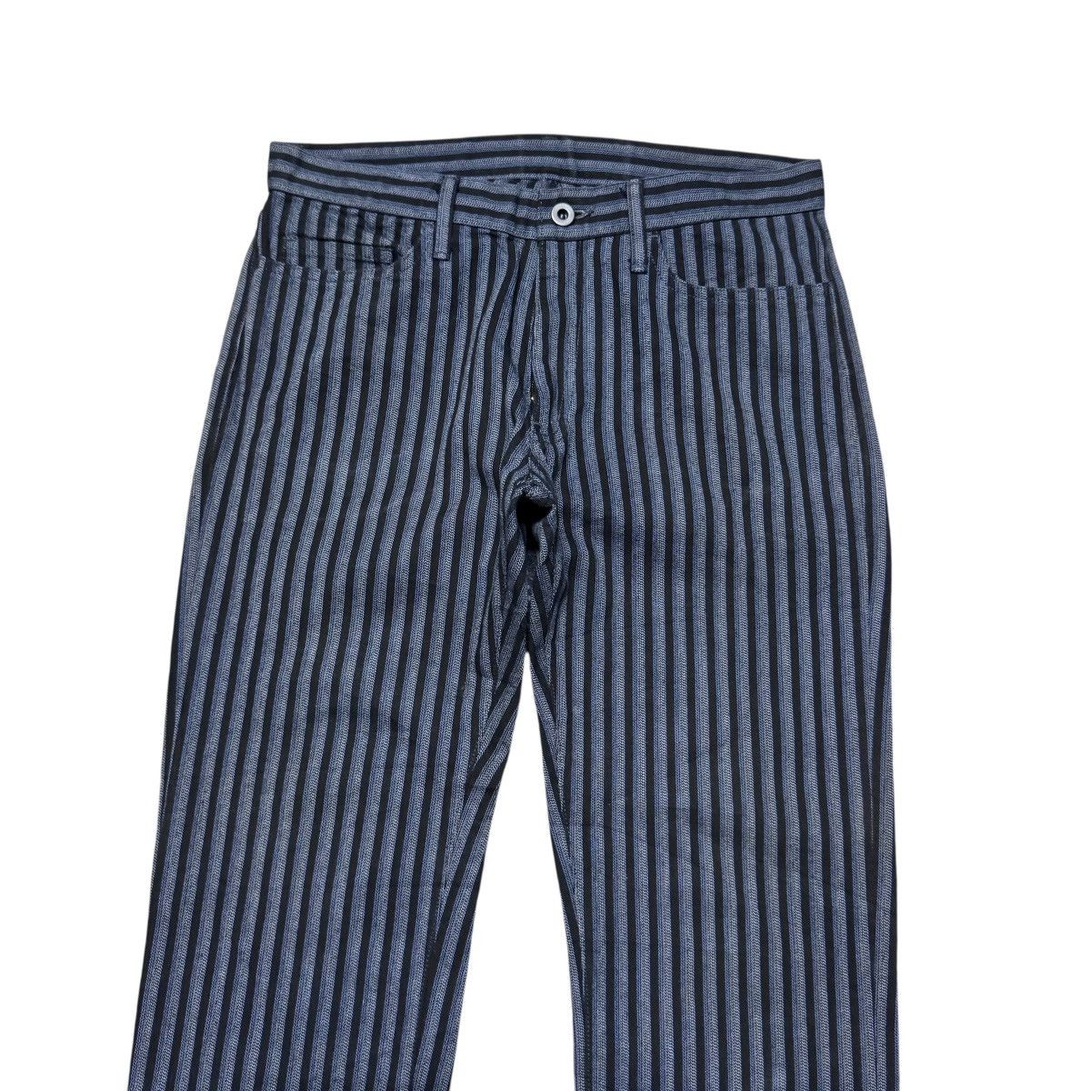 Japanese Brand EDGE RUPERT Striped Denim Flare Jeans Size US 30 / EU 46 - 3 Thumbnail
