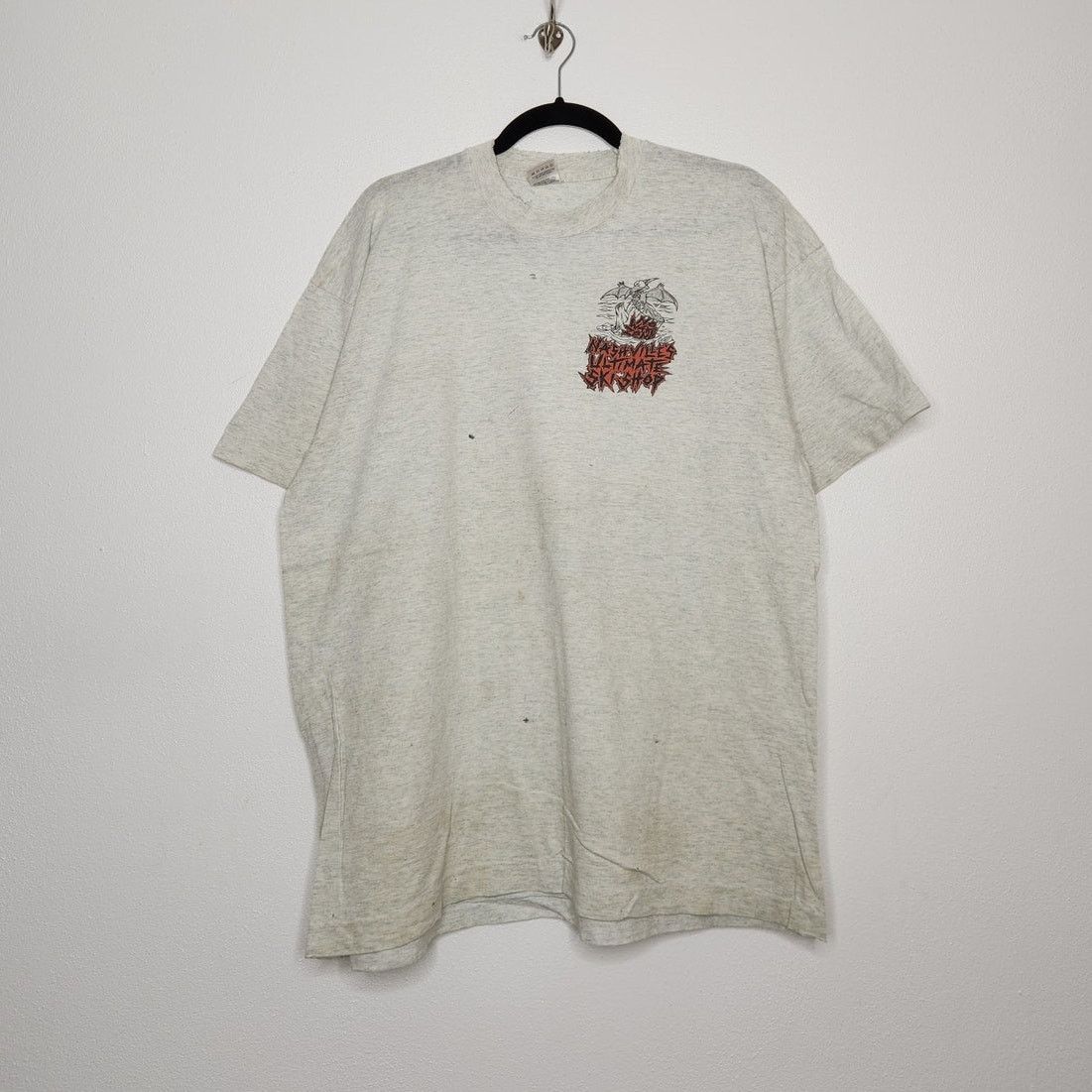 Fruit Of The Loom Vintage Nashville No Wake Zone Ski Shop Cavemen Art Thrashed Size US XL / EU 56 / 4 - 2 Thumbnail