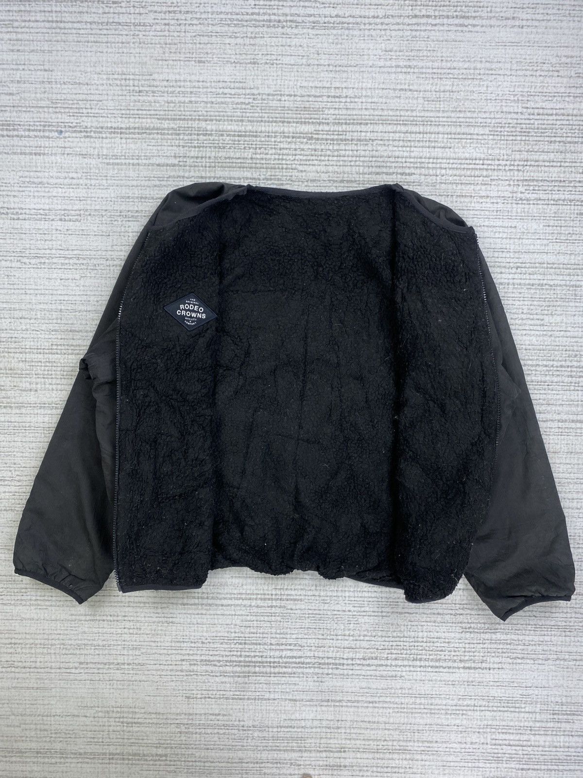 Japanese Brand × Vintage Vintage Rodeo Crown Reversible Fleece Black Jacket Size US L / EU 52-54 / 3 - 4 Thumbnail