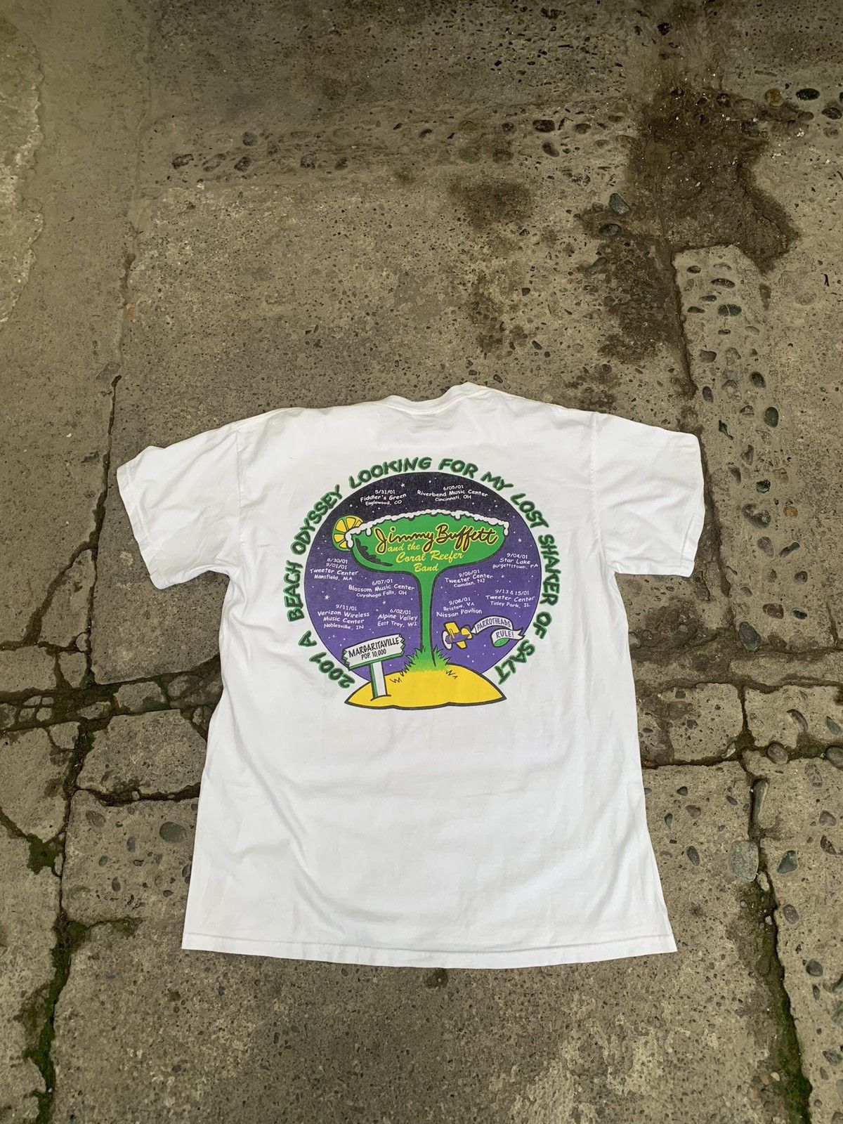 Band Tees × Vintage Vintage jimmy buffet a beach odyssey 2001 T shirt Size US L / EU 52-54 / 3 - 4 Thumbnail