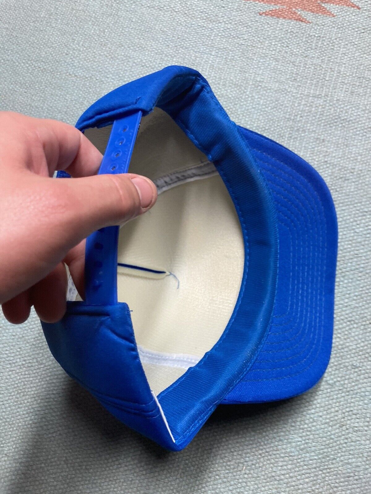 Vintage VTG 80s SnapBack hat Manpower temporary services blue Size ONE SIZE - 6 Thumbnail