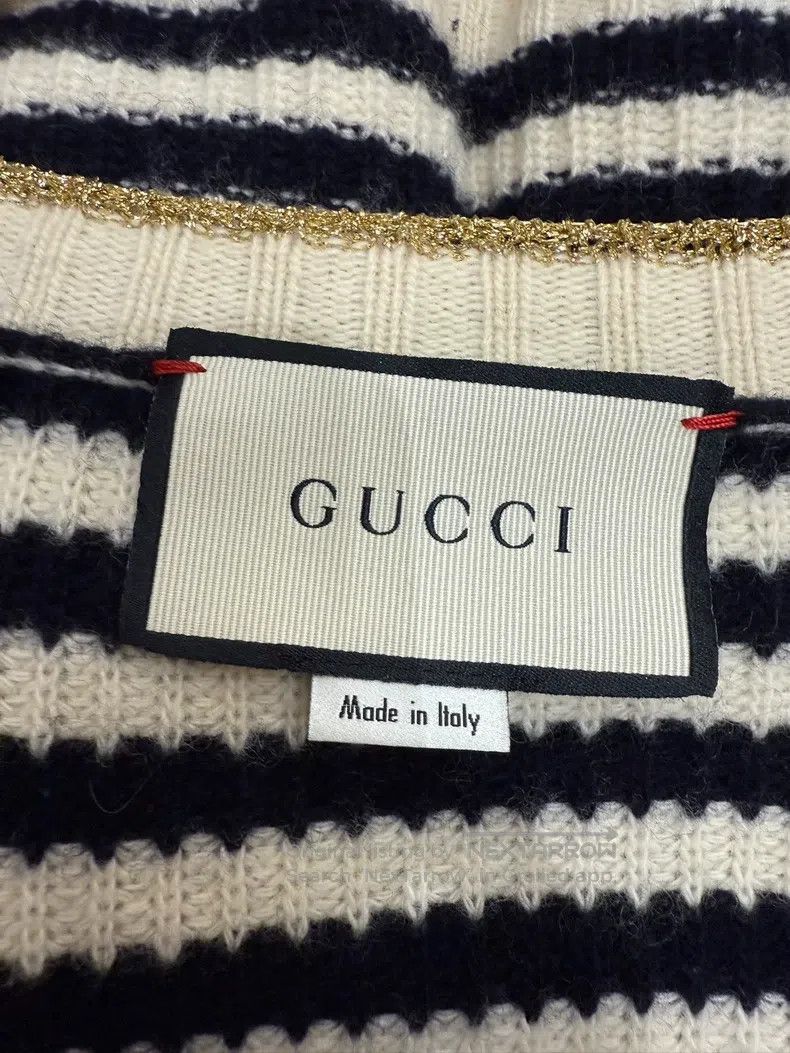 Gucci Gucci Black and white striped gold-edged knitted cardigan Size XXS / US 00 / IT 34 - 3 Thumbnail