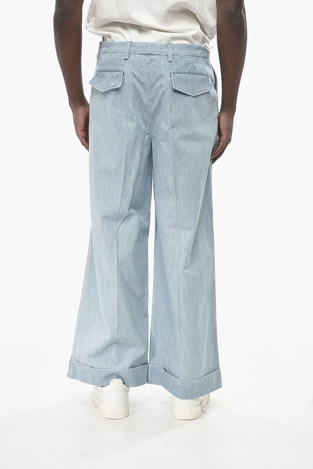 Valentino og1mm0426 Wide-Leg Jeans in Blue Size US 32 / EU 48 - 2 Thumbnail