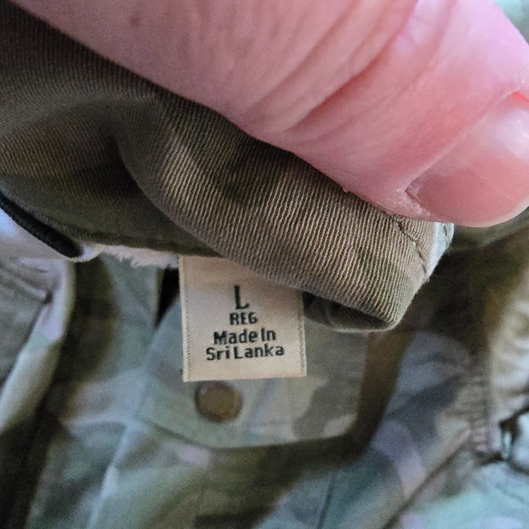 Vintage LL Bean Jacket Women Large Green Camo Pockets Fleece Lined Military Regular Fit Spring Fall Winter Field Coat Size L / US 10 / IT 46 - 6 Thumbnail