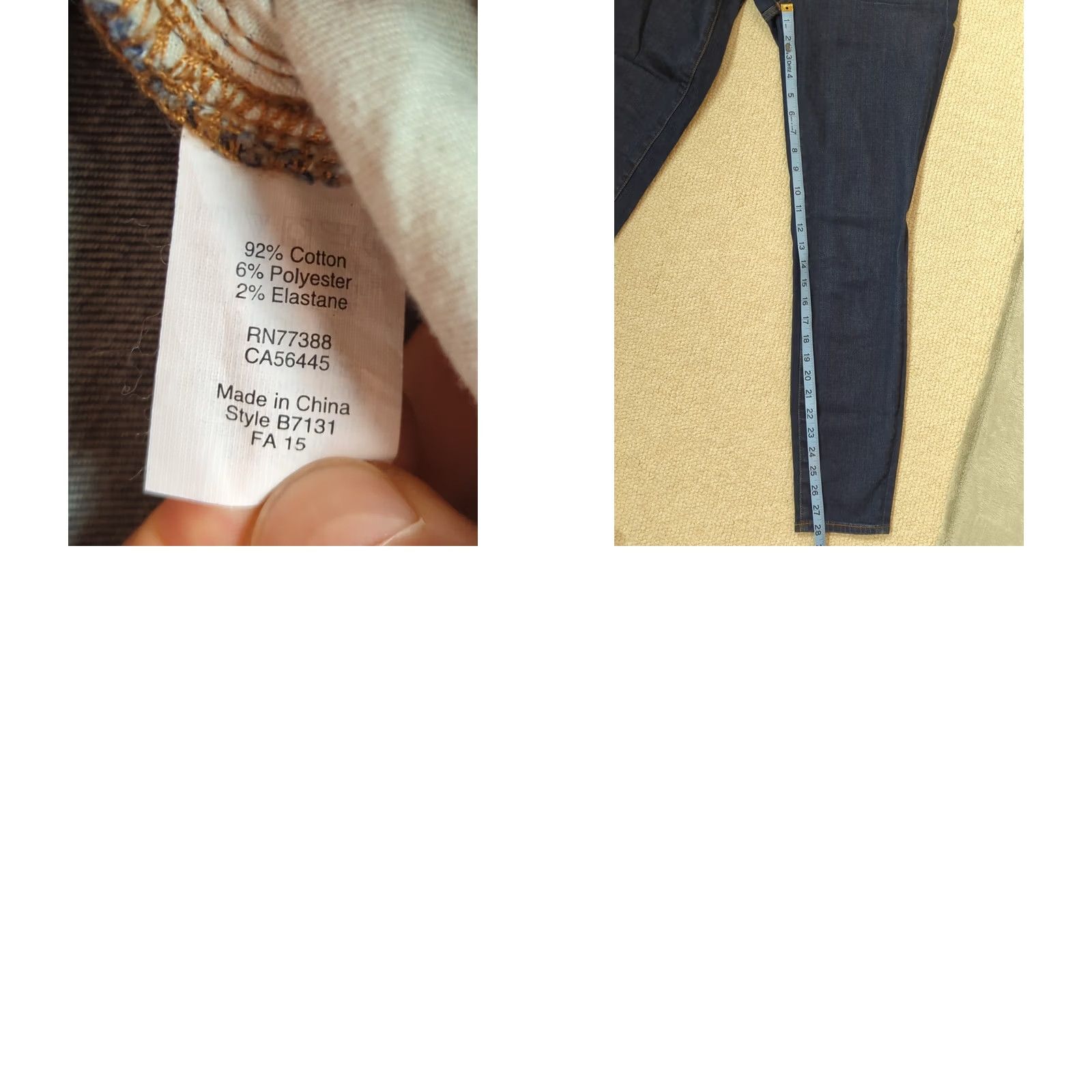 Madewell Madewell 10" High Rise Skinny Jeans Dark Wash 28 Slim Fit Cigarette Pencil Jeans Women Size 28" / US 6 / IT 42 - 10 Thumbnail