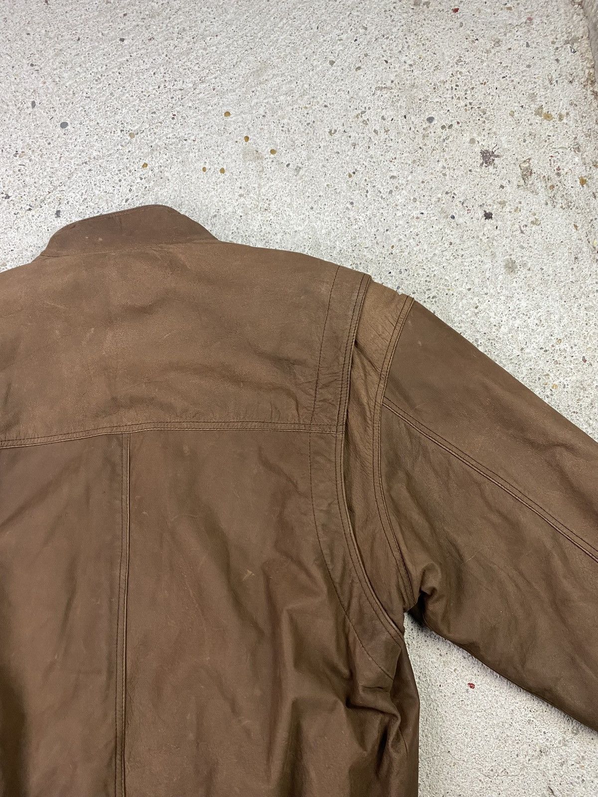 Vintage Vintage leather jacket avant garde archive oversized Size US XL / EU 56 / 4 - 6 Thumbnail