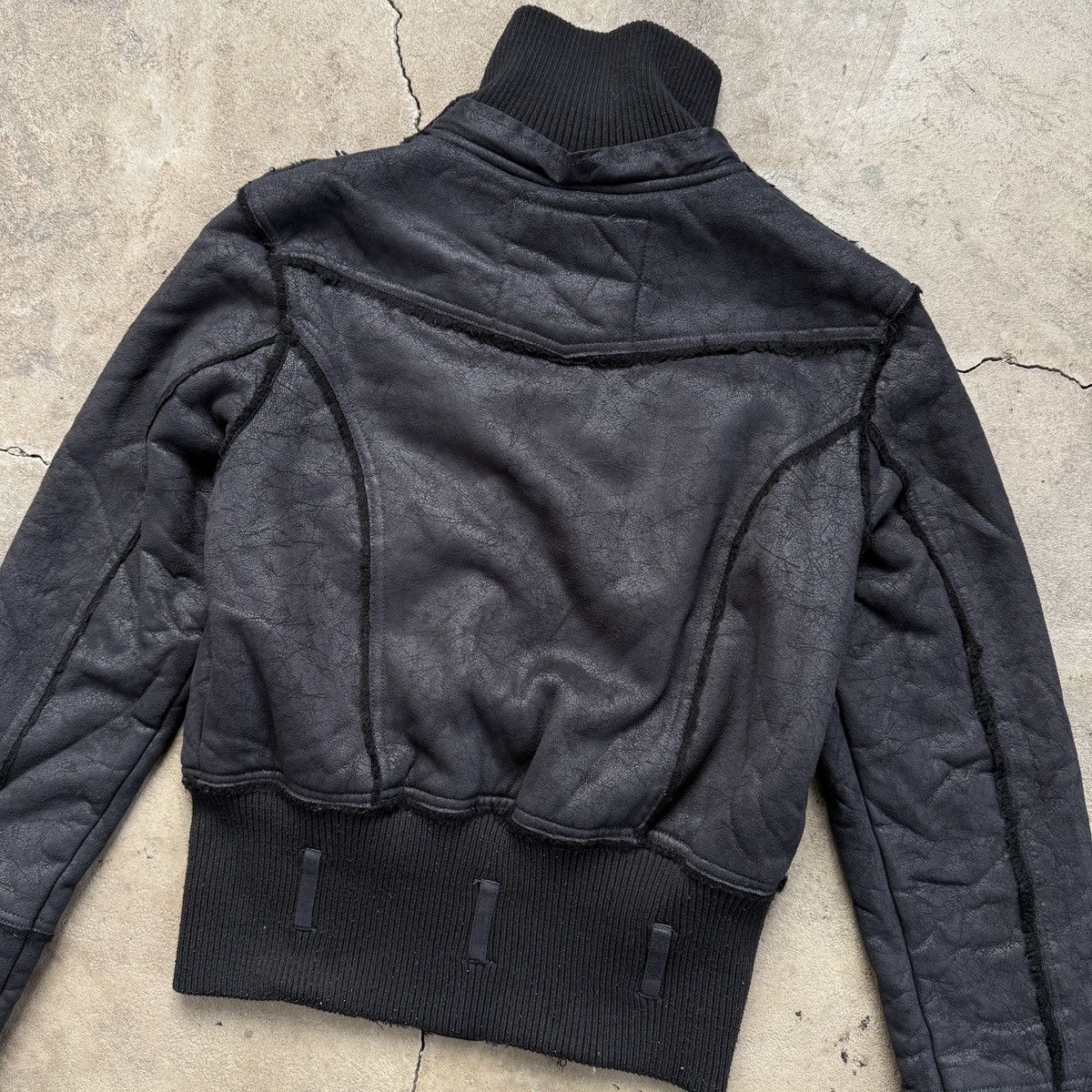 Hysteric Glamour Black faux suede leather zip-up bomber jacket Size M / US 6-8 / IT 42-44 - 5 Thumbnail
