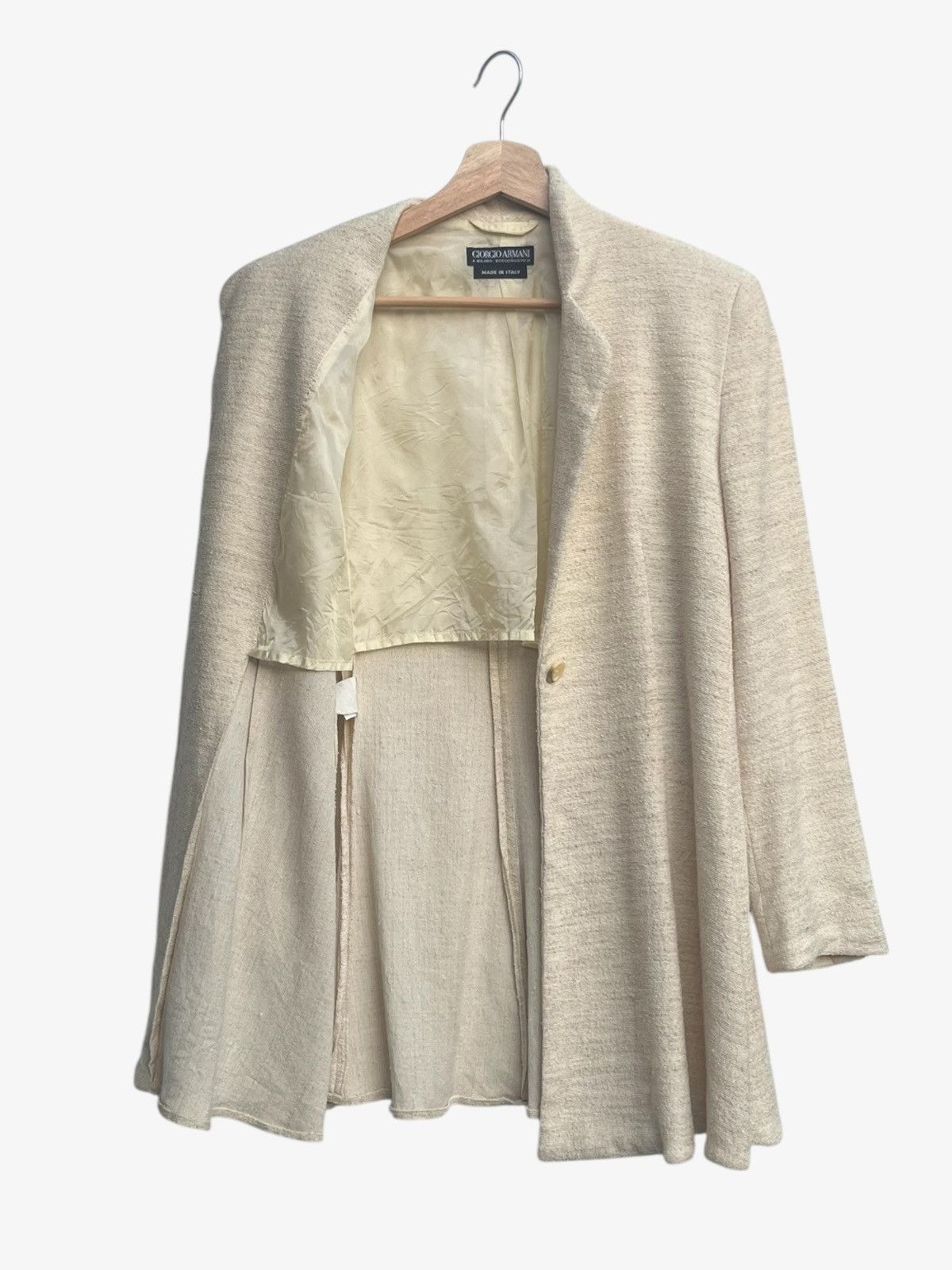Giorgio Armani Giorgio Armani Single Button Textured Blazer Coat Size XS / US 0-2 / IT 36-38 - 2 Thumbnail