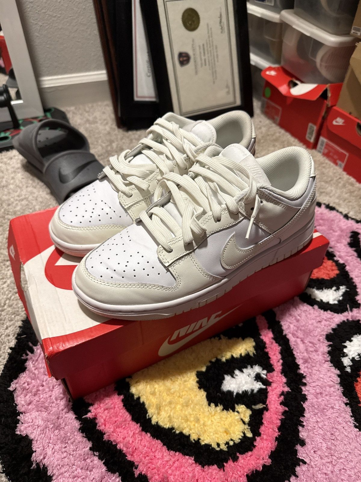 Nike Women’s Nike Dunk Low (Sail-White) (Women’s 10/Men’s 8.5) Size US 10 / IT 40 - 1 Thumbnail