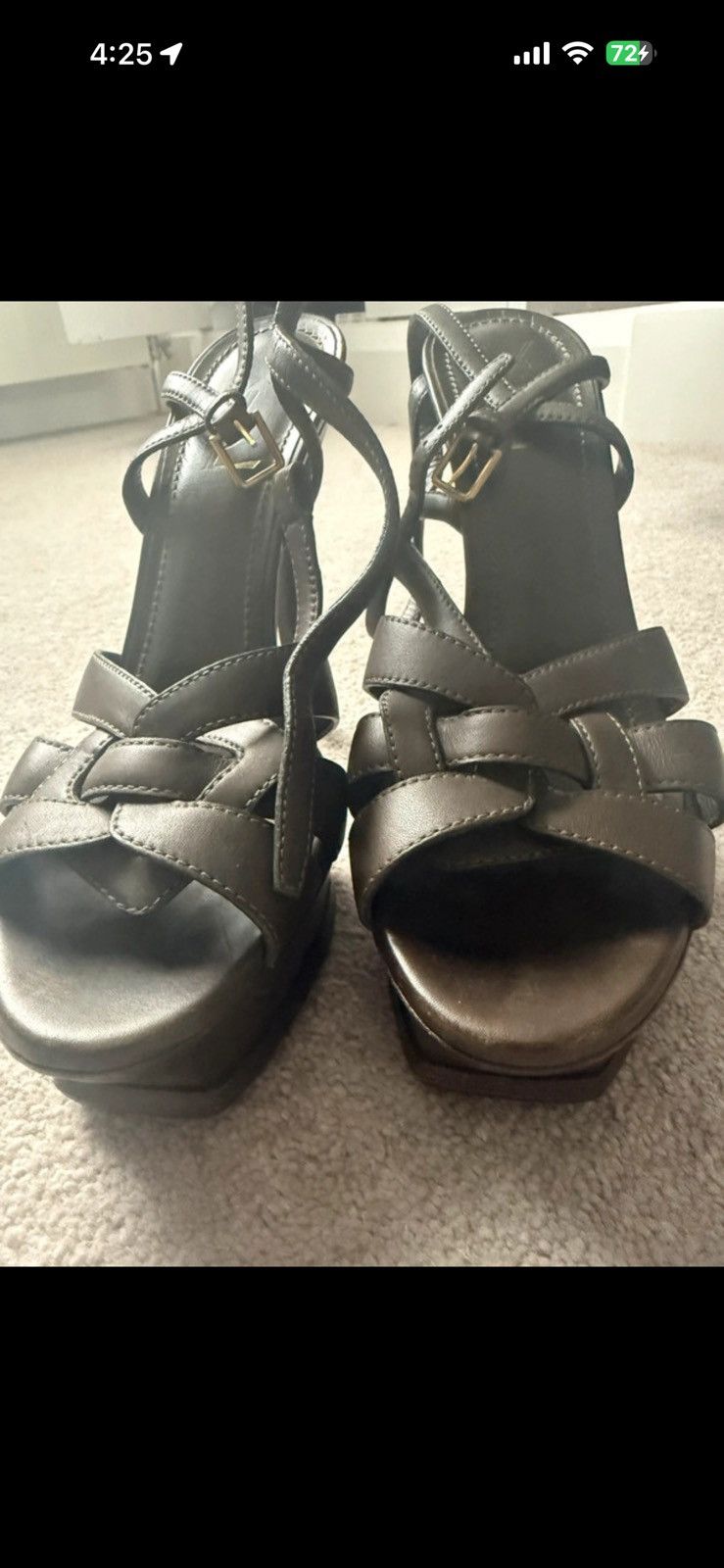 Yves Saint Laurent Khaki tribute YSL heels Size US 8 / IT 38 - 9 Thumbnail