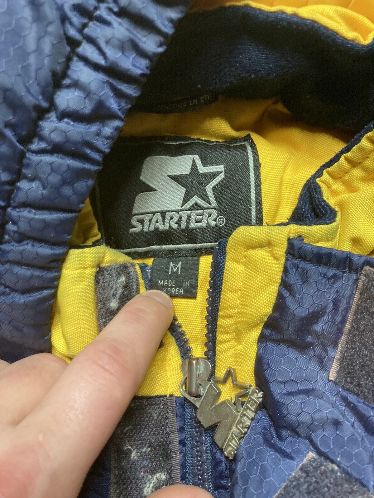 Starter × Vintage starter puffer jacket university Michigan wolverines youth M Size XS / US 0-2 / IT 36-38 - 5 Thumbnail