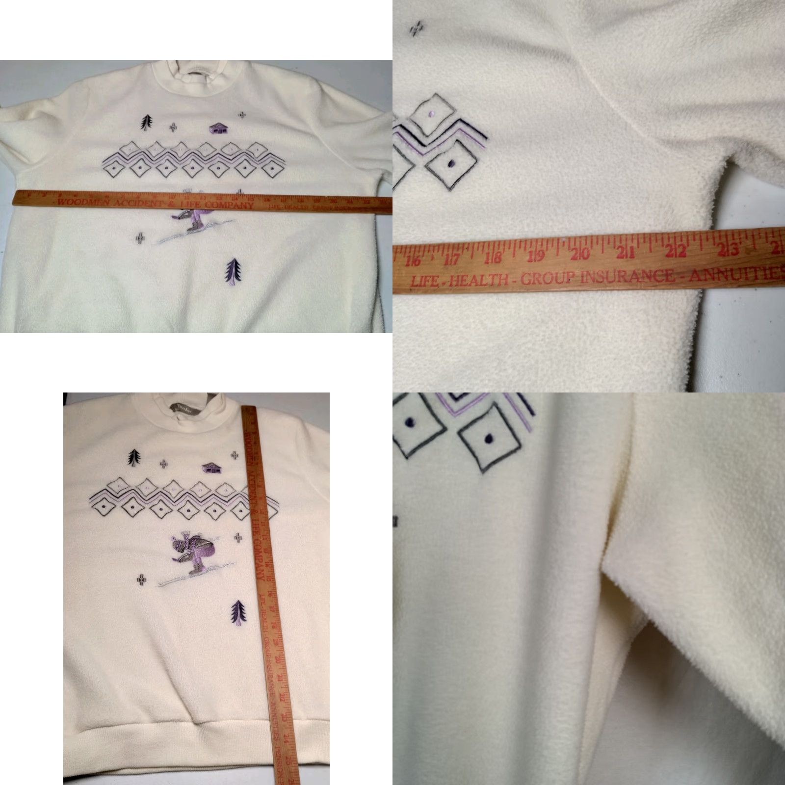 Vintage VINTAGE TanJay Sweatshirt Skiing Winter Cream Fleece Crew Neck Long Sleeve Pullover Women's L Classic Embroidered Ski Cabincore Size L / US 10 / IT 46 - 8 Thumbnail