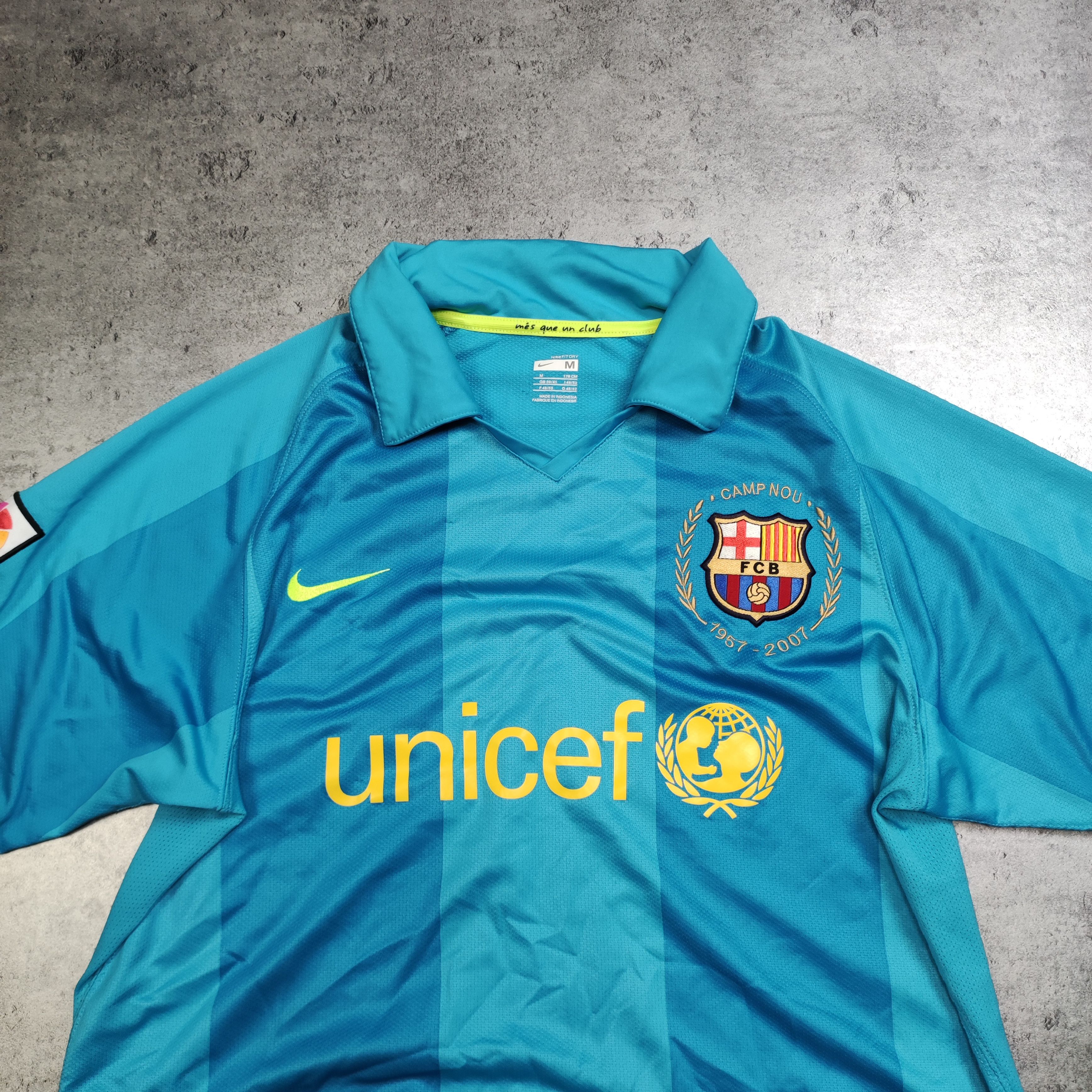 Vintage RARE FC Barcelona 2007 Away Nike Football Camp Nou Jersey Size US M / EU 48-50 / 2 - 3 Thumbnail