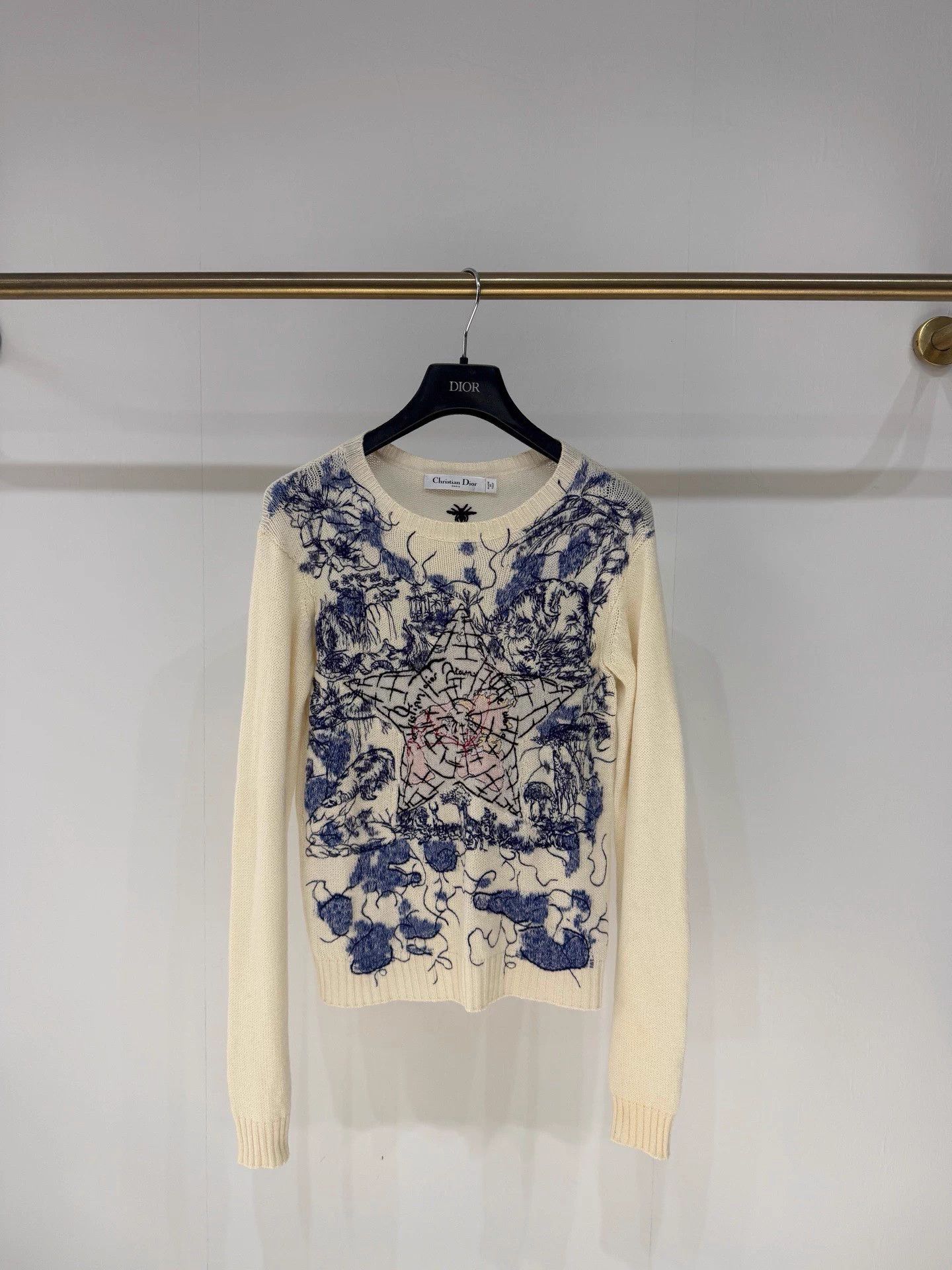 Dior Dior World Tour Embroidered Cashmere Knit FR34 99New Size XS / US 0-2 / IT 36-38 - 1 Thumbnail
