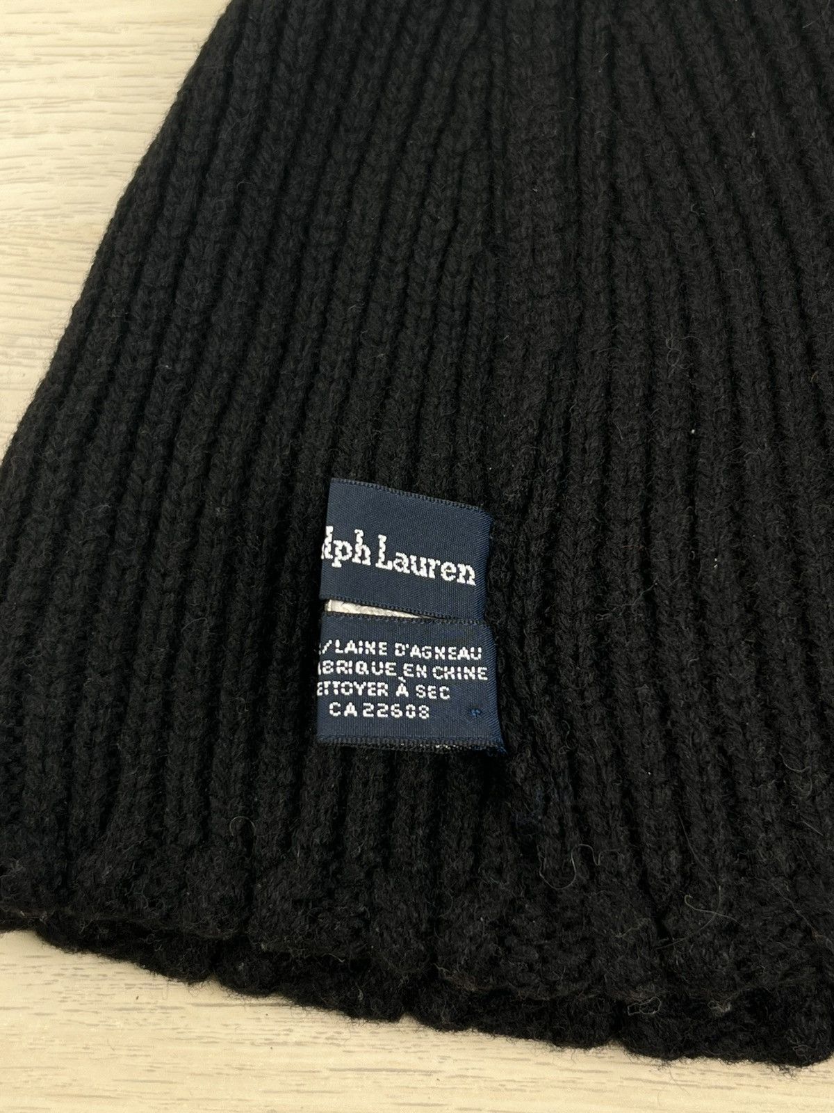 Polo Ralph Lauren Vintage Polo Ralph Lauren 90s Black Beanie Wool Hat Snow Cap Size ONE SIZE - 7 Thumbnail