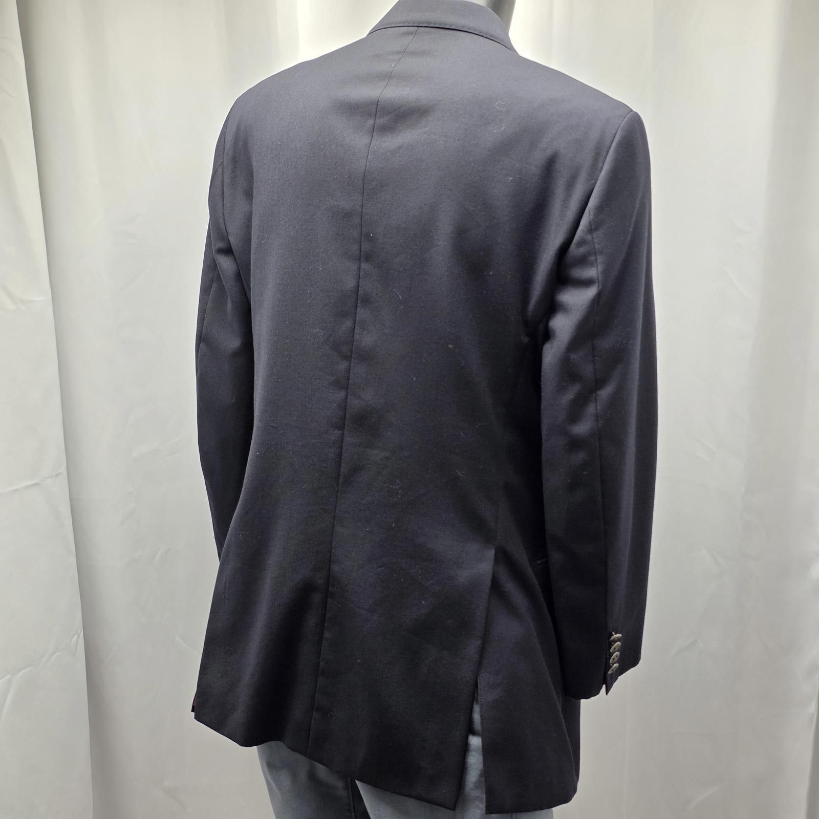 Saks Fifth Avenue Saks Fifth Avenue Black Sport Coat Made by Samuelsohn 44 L-T Size 44L - 3 Thumbnail