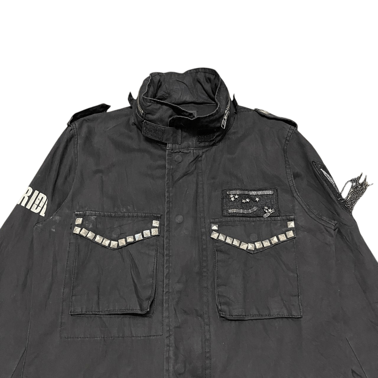 Japanese Brand Glad News Studded Punk Jacket Ifsixwasnine lgb style Size US S / EU 44-46 / 1 - 2 Thumbnail