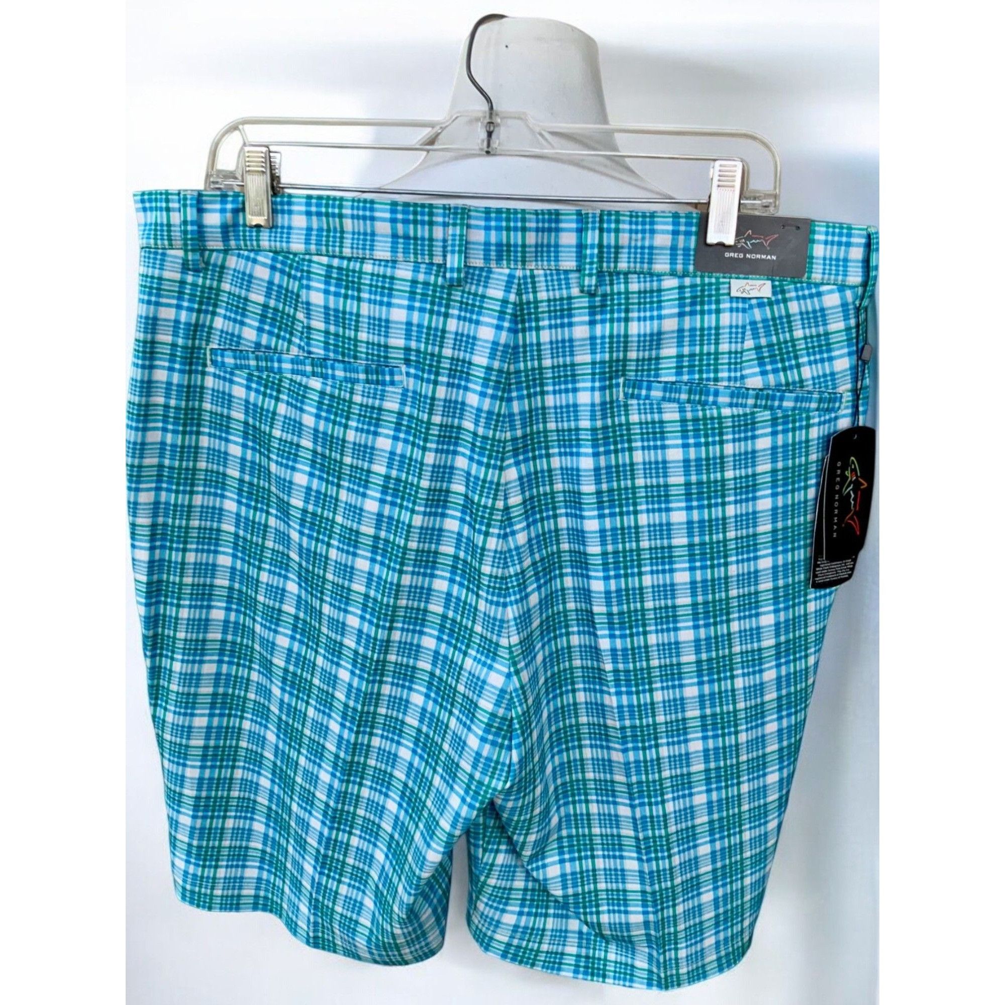 Greg Norman Greg Norman Blue Plaid Golf Shorts Breathable NEW 36 Size US 36 / EU 52 - 6 Thumbnail